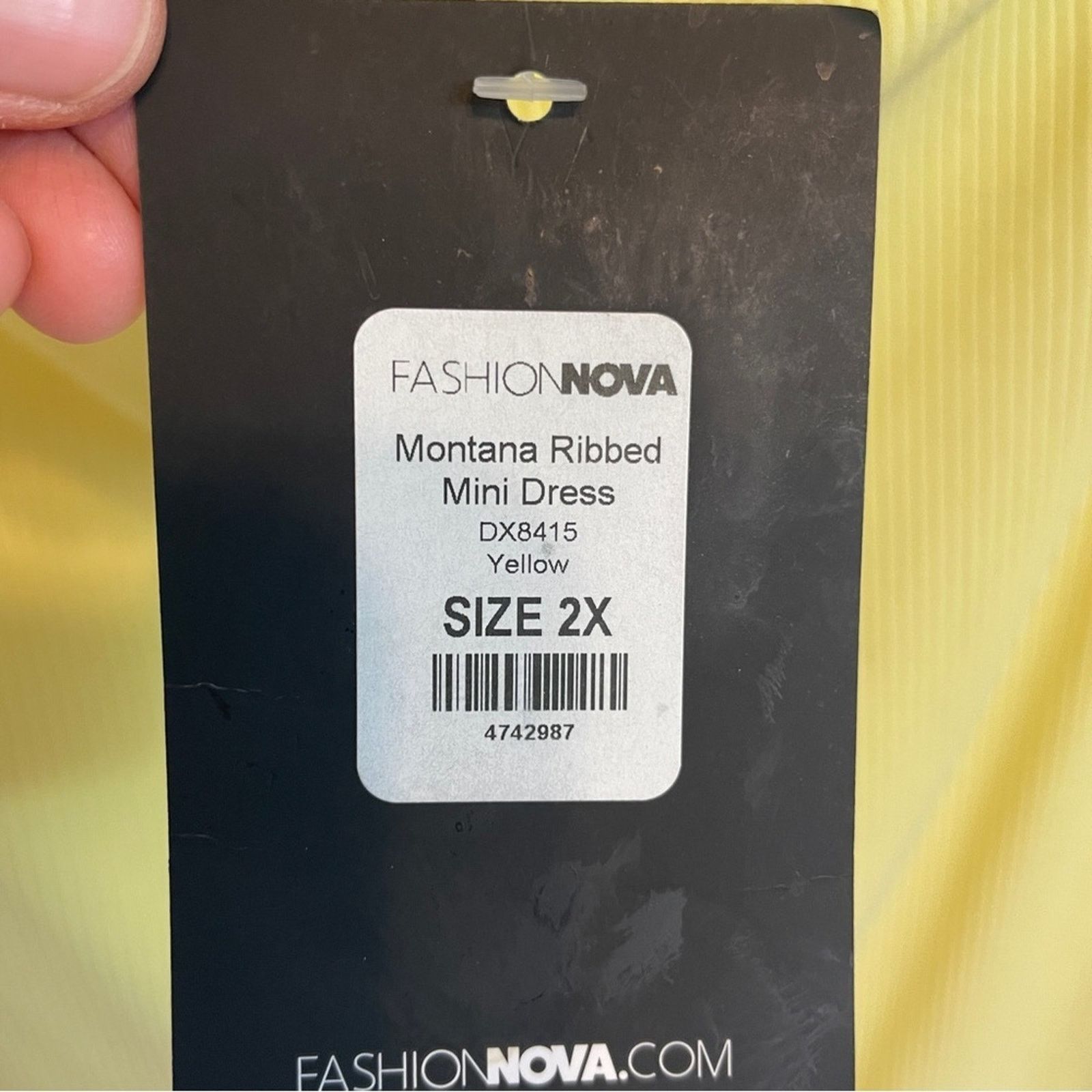 Other NWT Fashion Nova Yellow Montana Halter Bodycon Mini Dress Size XXL / US 16-18 / IT 52-54 - 5 Thumbnail