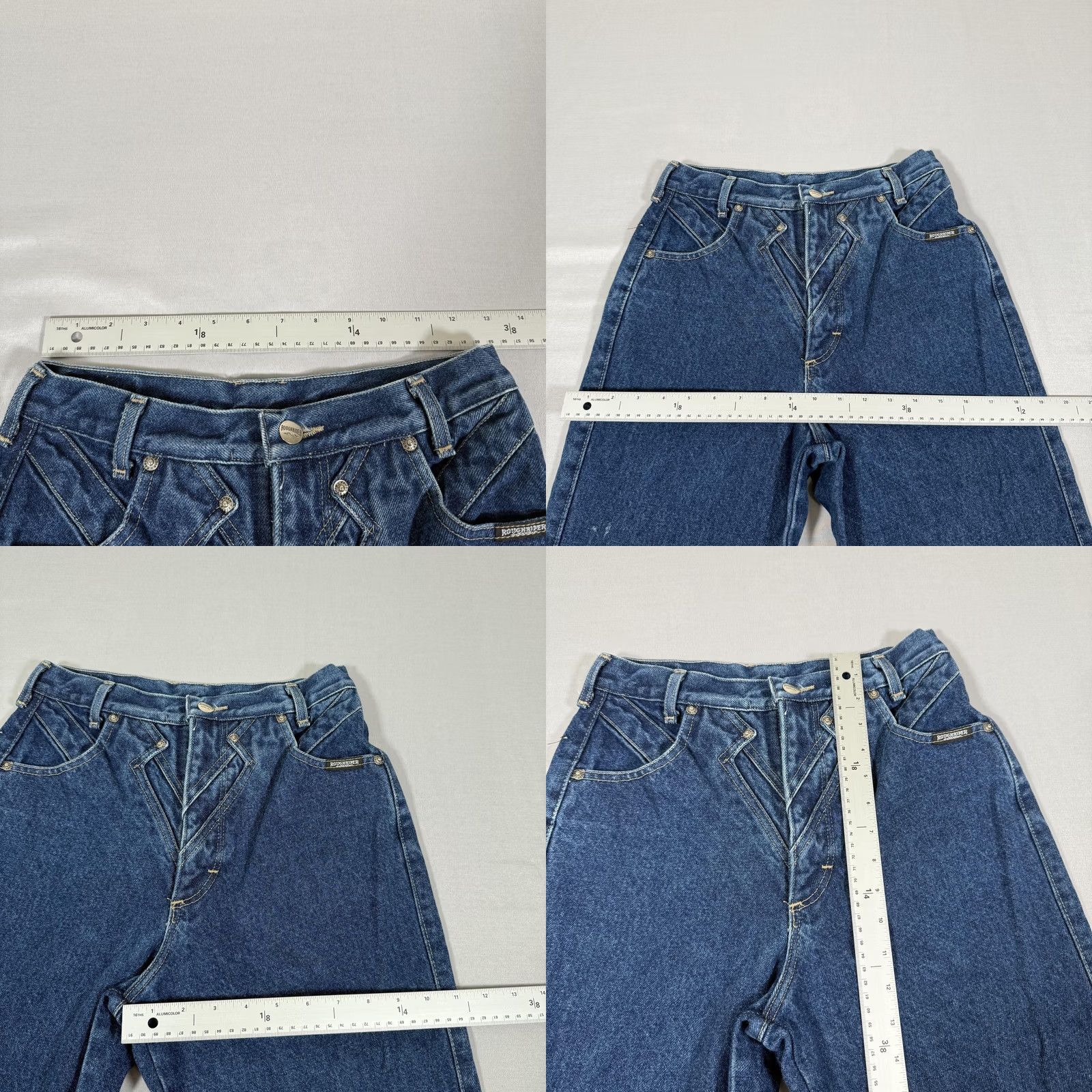Denime VINTAGE Rough Rider Jeans Womens 7 Blue Bare Back Slim Fit Denim Pants Western Shirt? Size 28" / US 6 / IT 42 - 8 Thumbnail