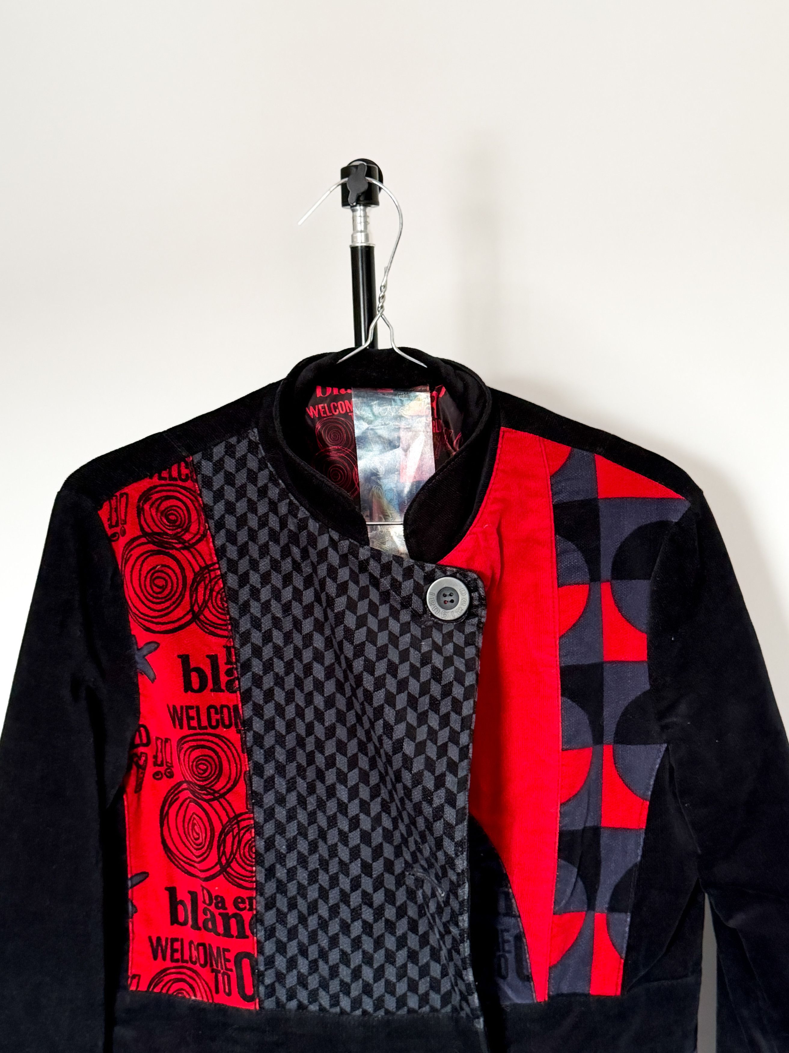 Desigual Desigual Women’s Patchwork Velvet Coat Geo Print Graphics Size M / US 6-8 / IT 42-44 - 7 Thumbnail