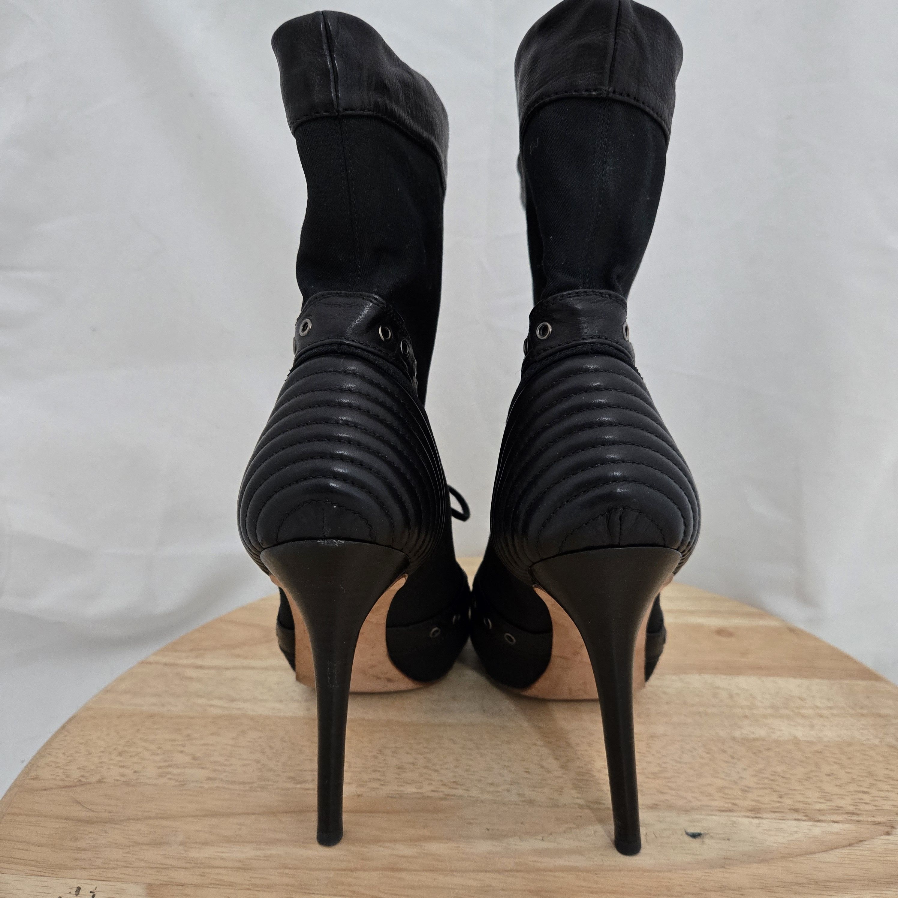 Alexander McQueen Peep toe stiletto booties Size US 6 / IT 36 - 5 Thumbnail