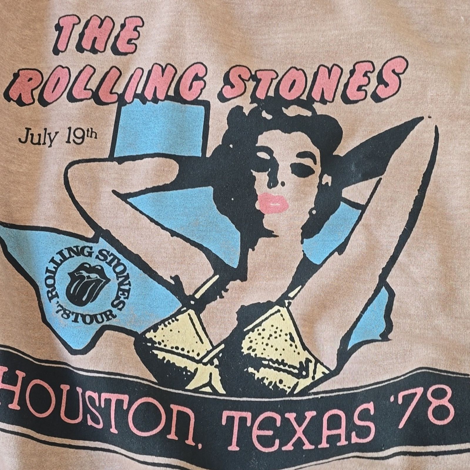Urban Outfitters Rolling Stones Houston 1978 Graphic Crew Neck Sweatshirt, M Size US M / EU 48-50 / 2 - 7 Thumbnail