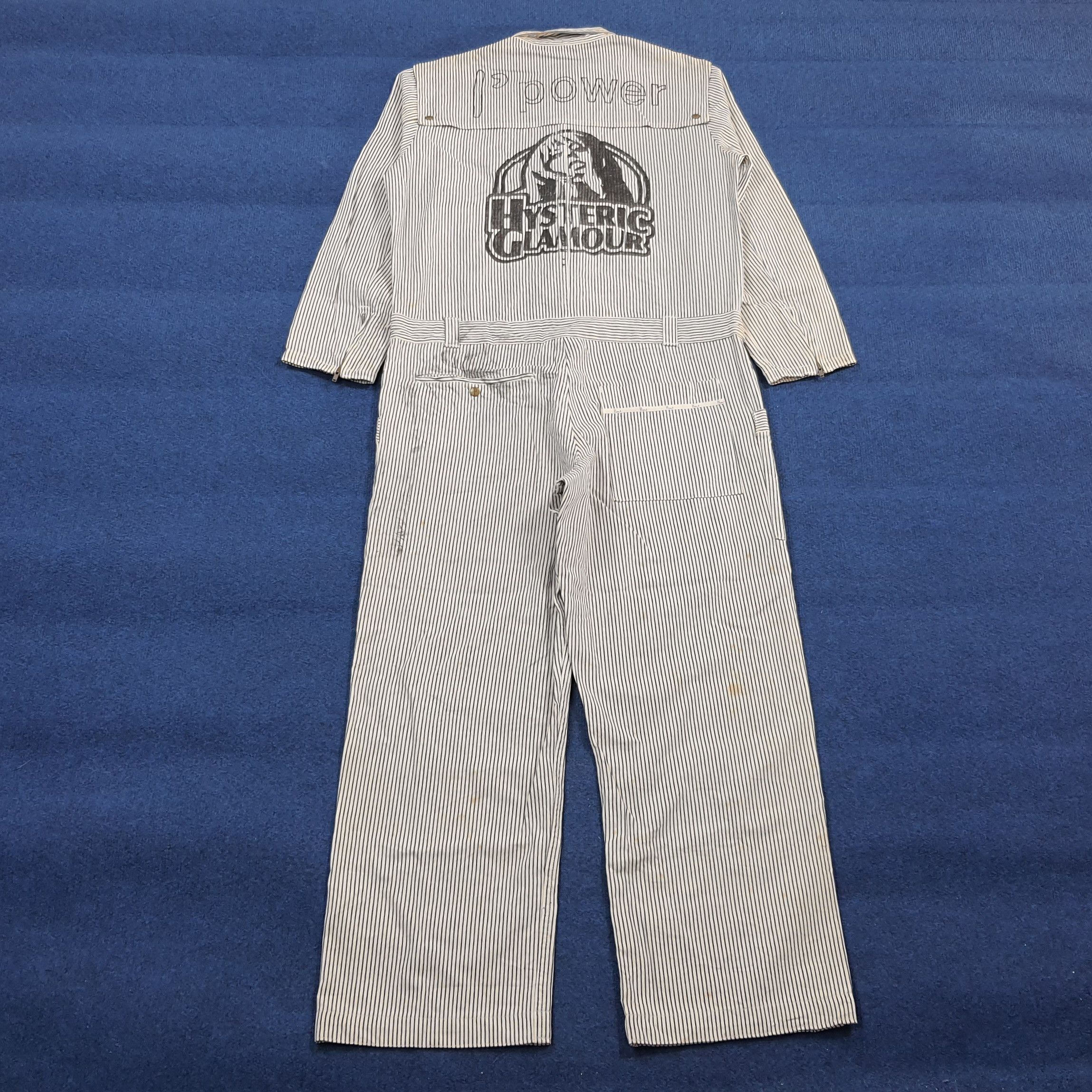 Japanese Brand PAPAS Hickory Stripe Custom Hysteric Coverall C302N19 Size US M / EU 48-50 / 2 - 2 Thumbnail