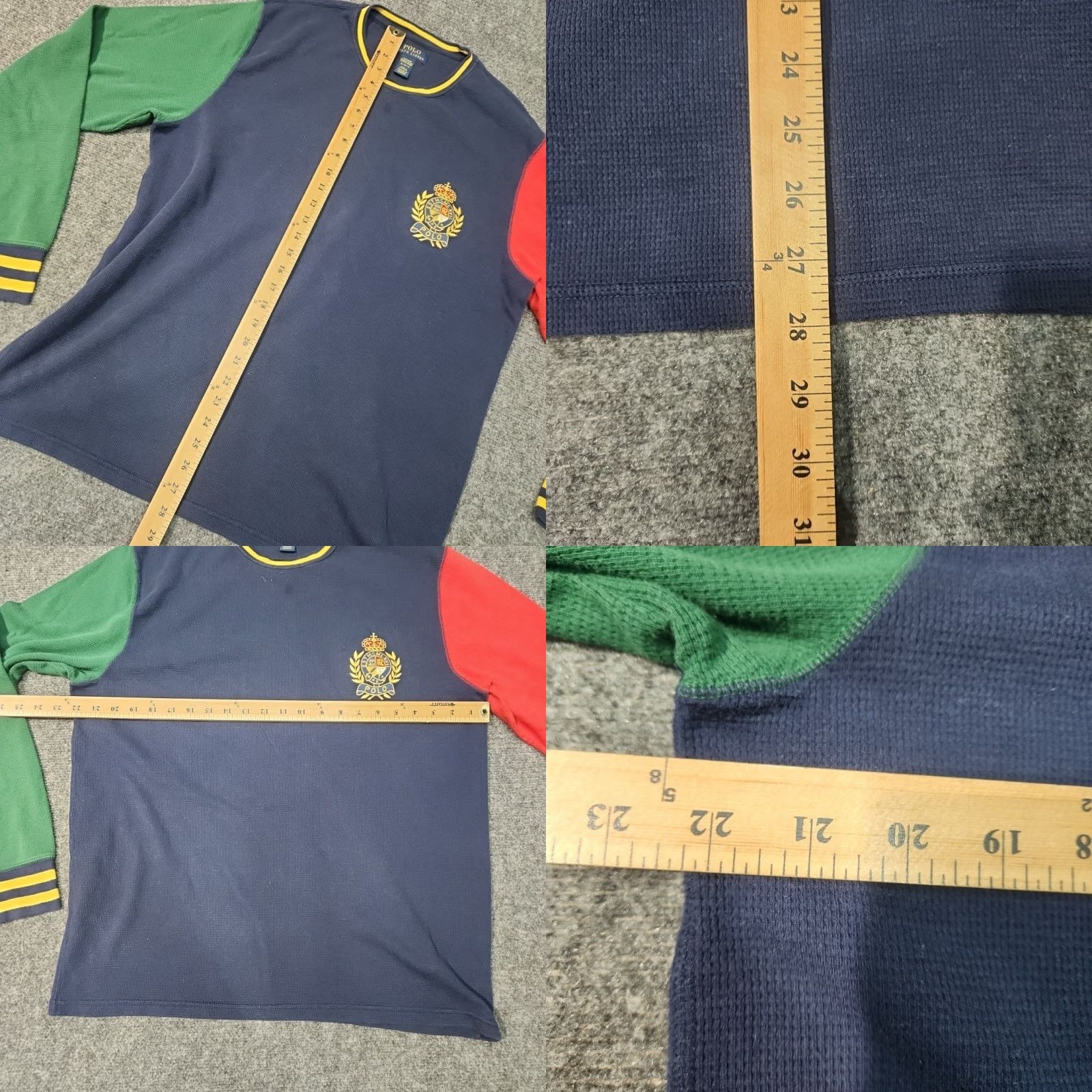 Polo Ralph Lauren VINTAGE Polo Ralph Lauren Shirt Men XL Crest Patch Thermal Waffle 90s Sleep Mens Size US XL / EU 56 / 4 - 8 Thumbnail