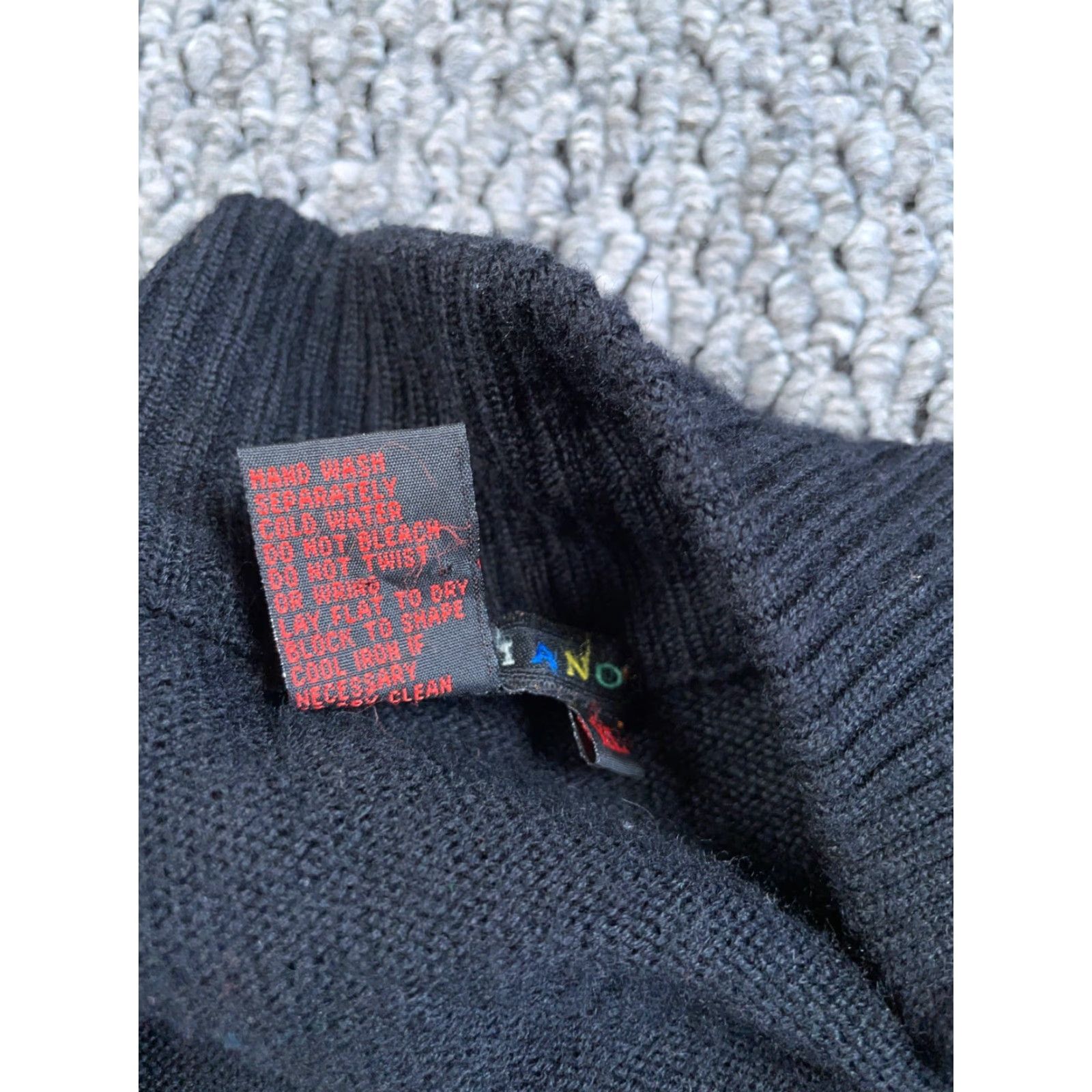 Vintage Tulliano Chunky Knit Sweater Men’s XL Black Mock Neck Full Zip Casual Retro Size US XL / EU 56 / 4 - 4 Thumbnail