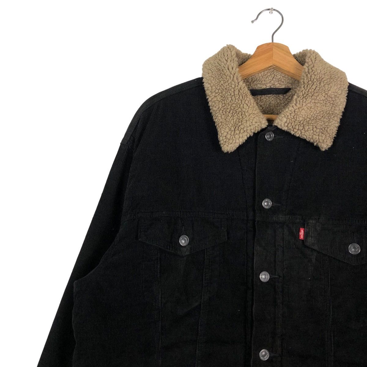 Levi's 🔥Vintage Trucker Corduroy Biker Jacket Levi’s Shearling Fur Size US L / EU 52-54 / 3 - 7 Thumbnail