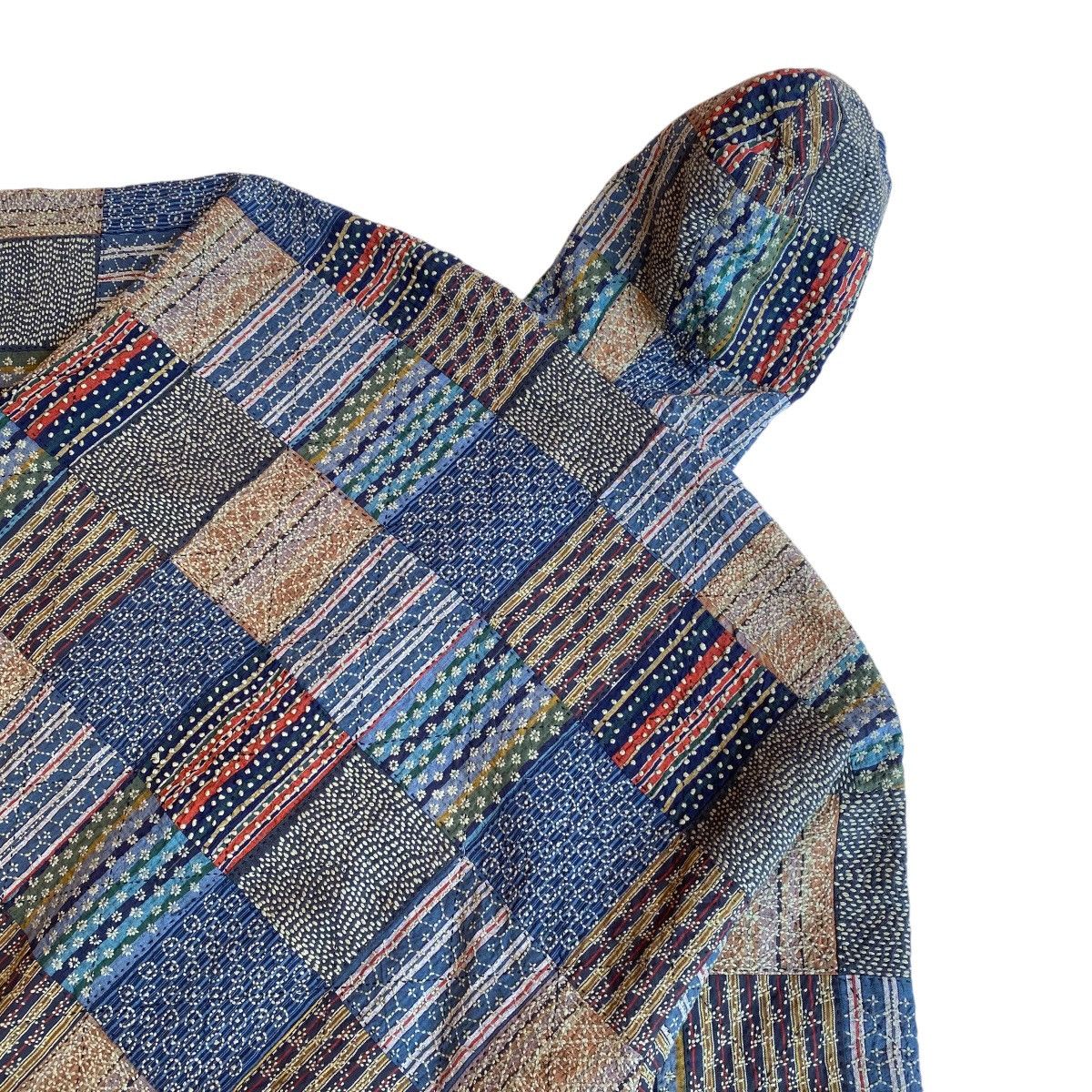 FDMTL Japanese Brand Sashiko Patchwork Denim Kimono Jacket Size US M / EU 48-50 / 2 - 6 Thumbnail
