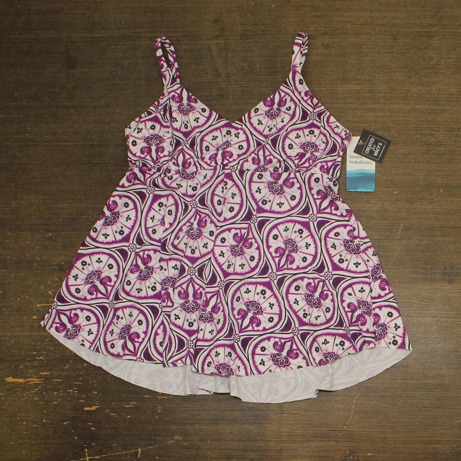 Other Nwt Swim Solutions V-neck Swim Top 806834 Magenta Purple 14 Size ONE SIZE - 1 Thumbnail