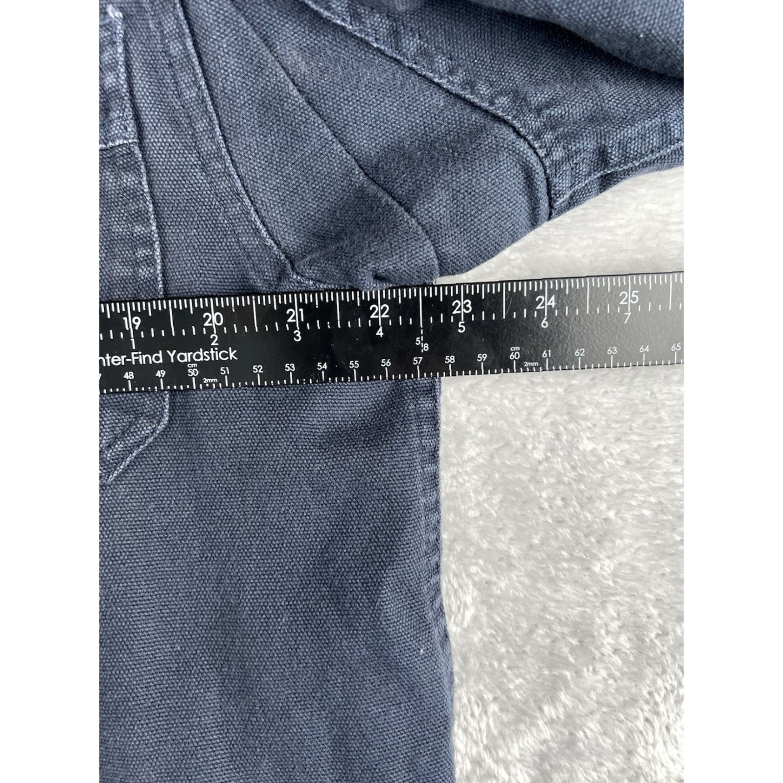 CO Duluth Fire Hose Shacket Mens M Tall Blue Flannel Lined Cotton Canvas Hooded Pockets Short Jacket Co Size US M / EU 48-50 / 2 - 7 Thumbnail