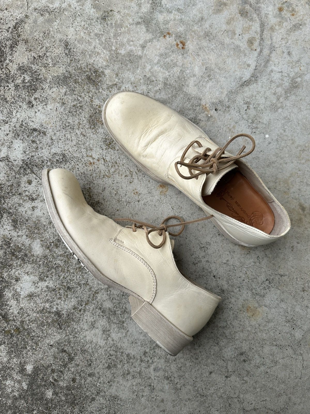 Japanese Brand Kyoji Maruyama ivory bagguette clown leather derby ccp guidi Size US 9.5 / EU 42-43 - 5 Thumbnail