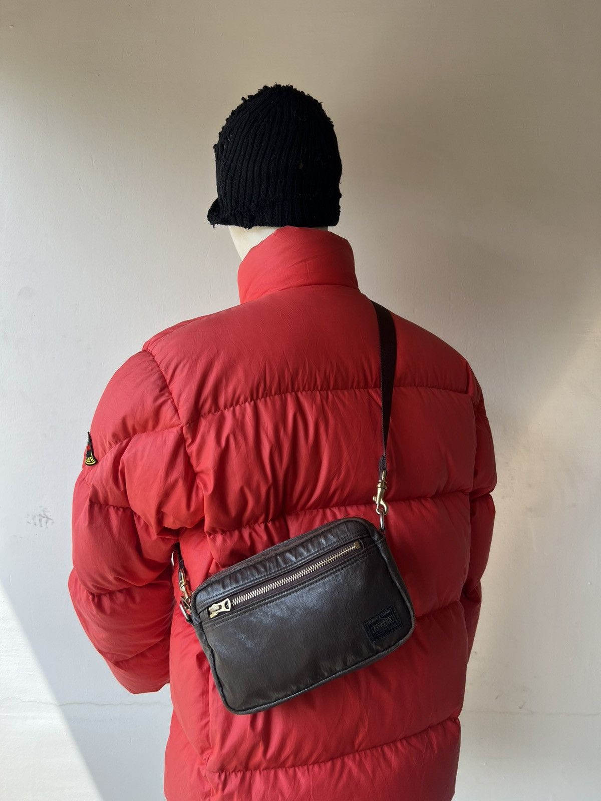 Porter By Yoshida Japan Distressed Coated Waxed Mini Bag