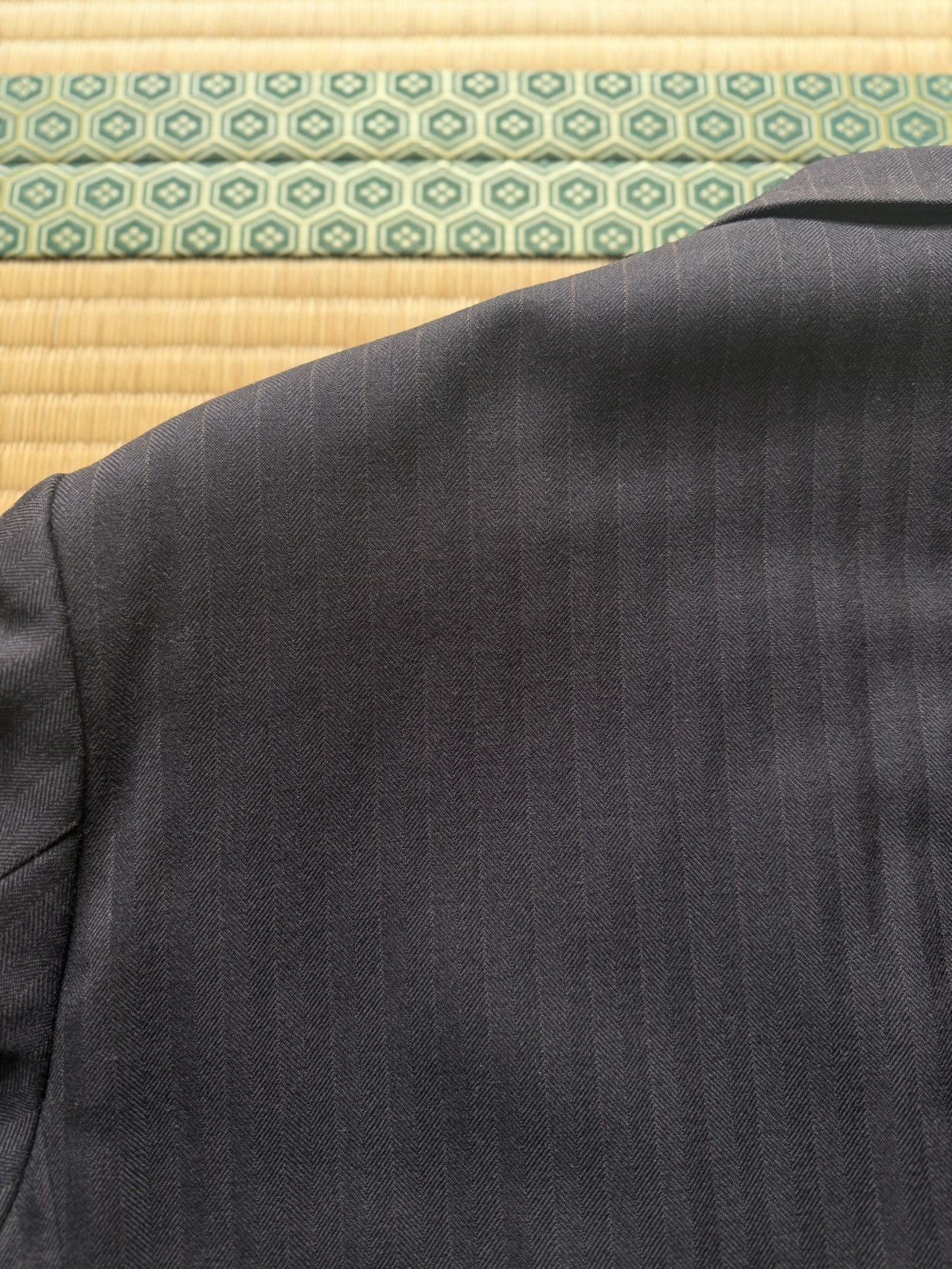 Other Spring&Autumn Brown Herringbone Pinstripe Wool Suit Size 44S - 10 Thumbnail