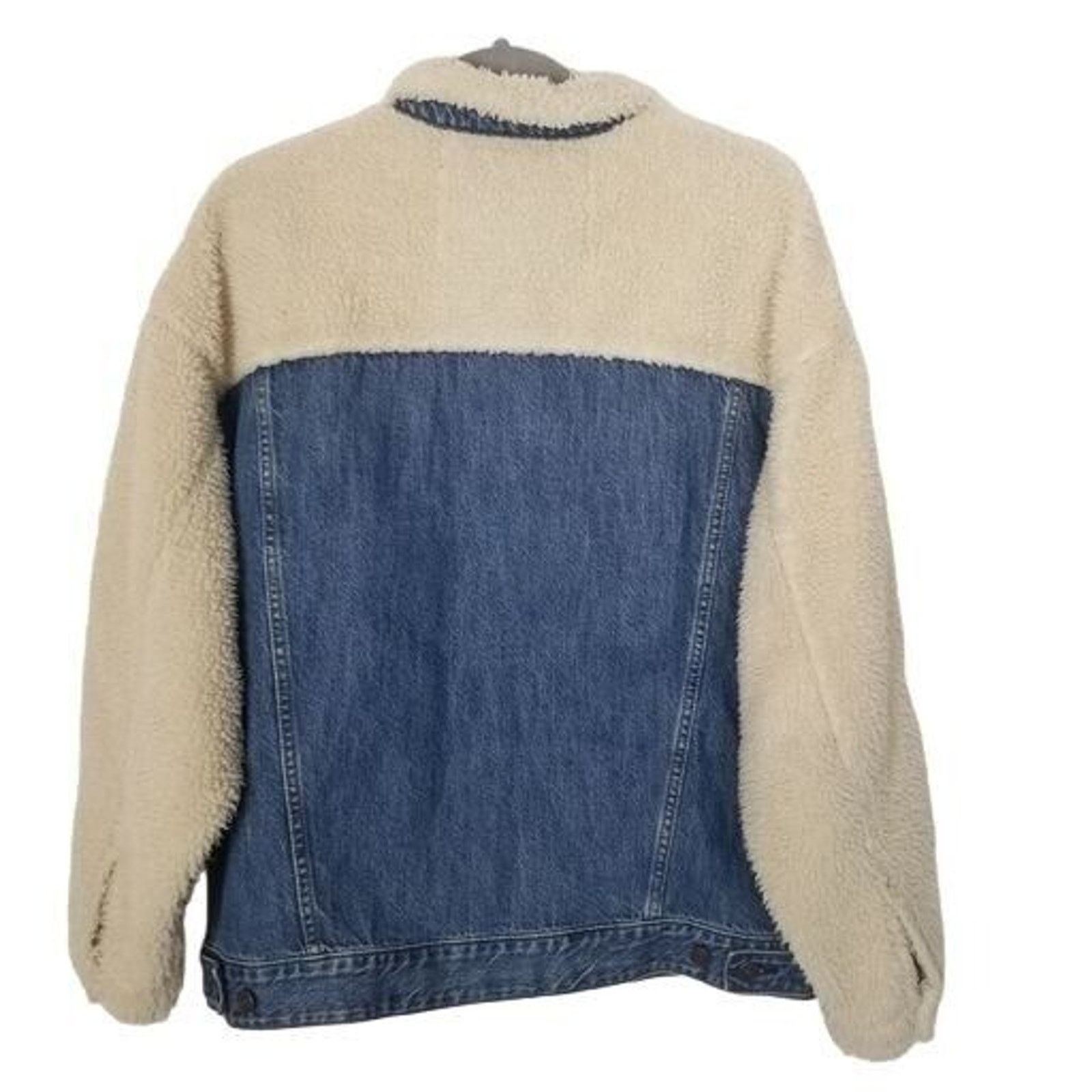 American Eagle Outfitters American Eagle Womens Denim Jacket Faux Sherpa Sz M Western Size M / US 6-8 / IT 42-44 - 9 Thumbnail