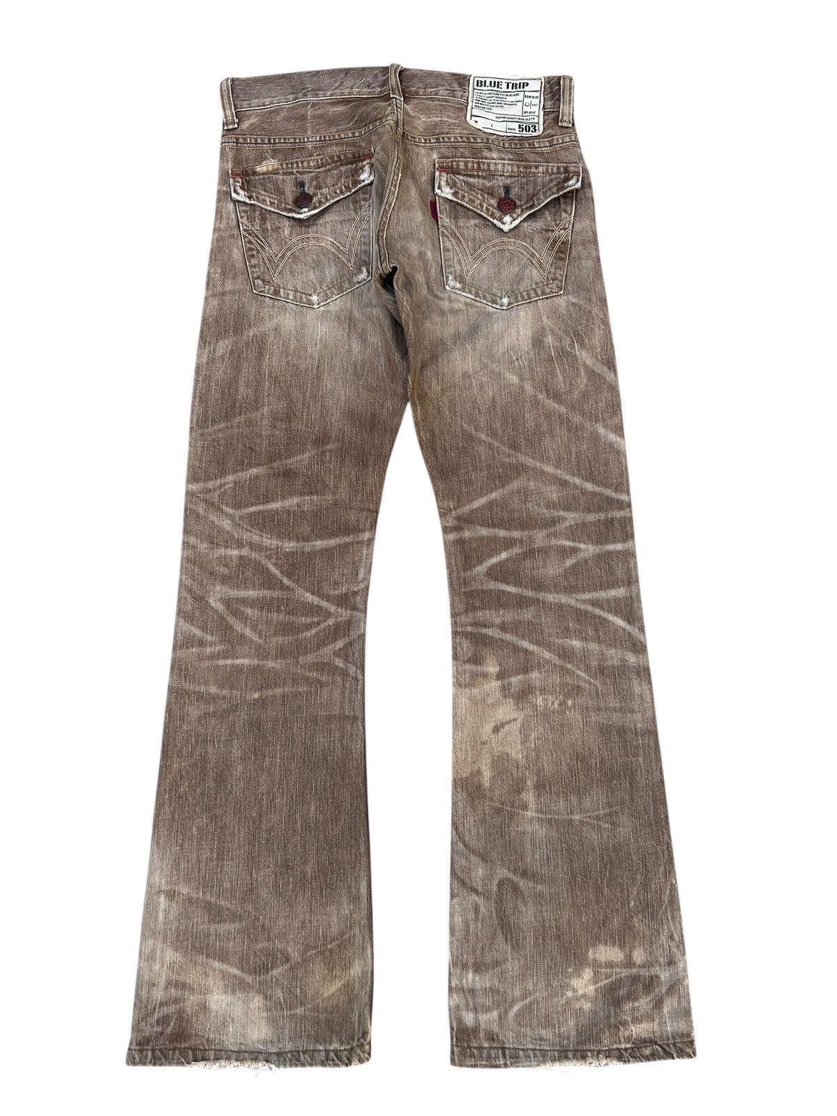 Vintage Clawmark Faded Denim Y2K Edwin BT5001 503 Flare Jeans Size US 30 / EU 46 - 14 Thumbnail