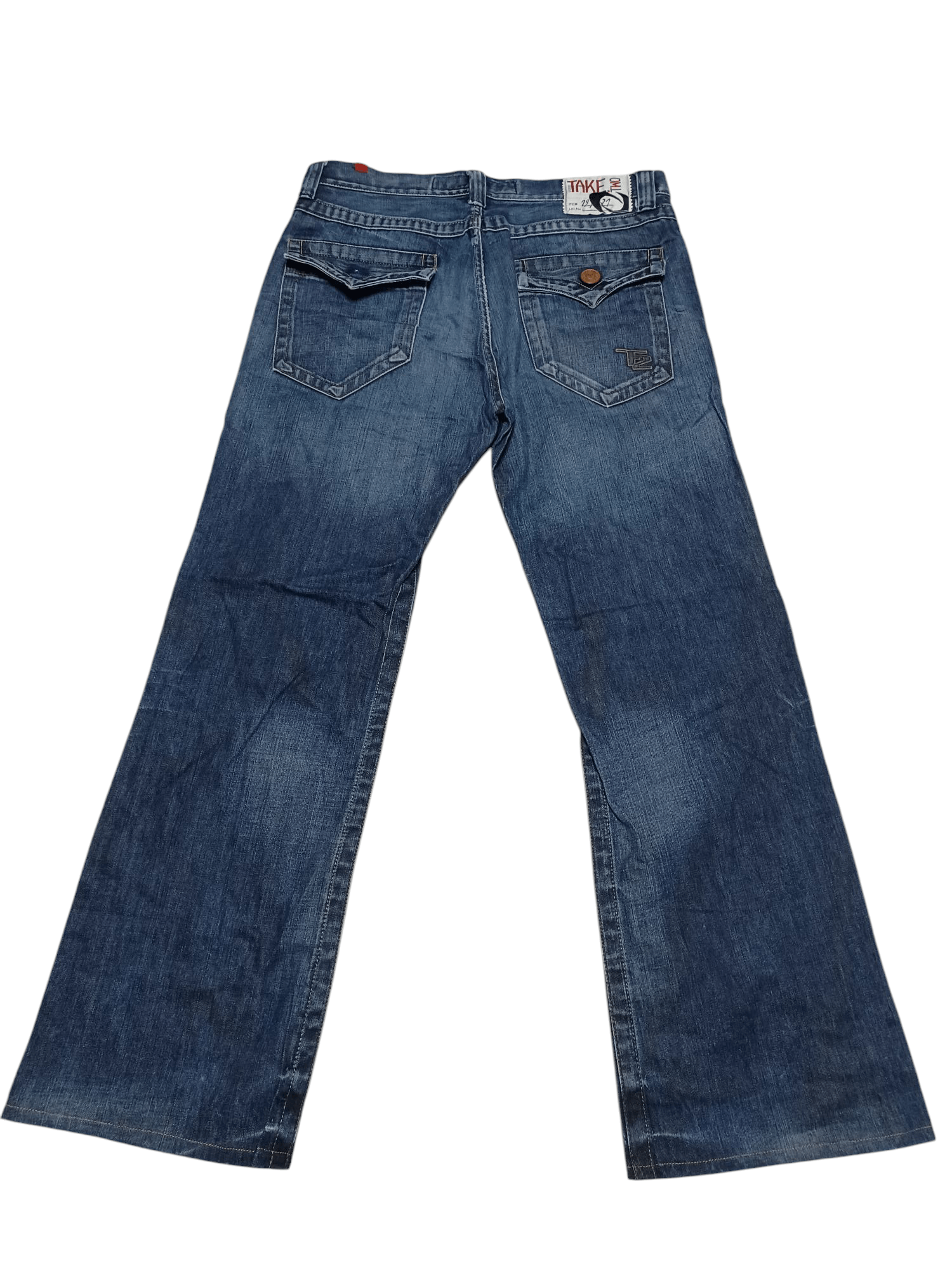 Japanese Brand TAKE TWO VINTAGE BOOTCUT MADE IN ITALY 90S AVANT GARDE JEANS Size US 36 / EU 52 - 3 Thumbnail