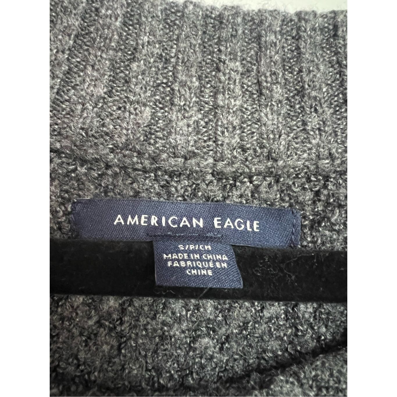 American Eagle Outfitters American Eagle Grey Waffle Sweater Woman’s Size Small Size S / US 4 / IT 40 - 3 Thumbnail