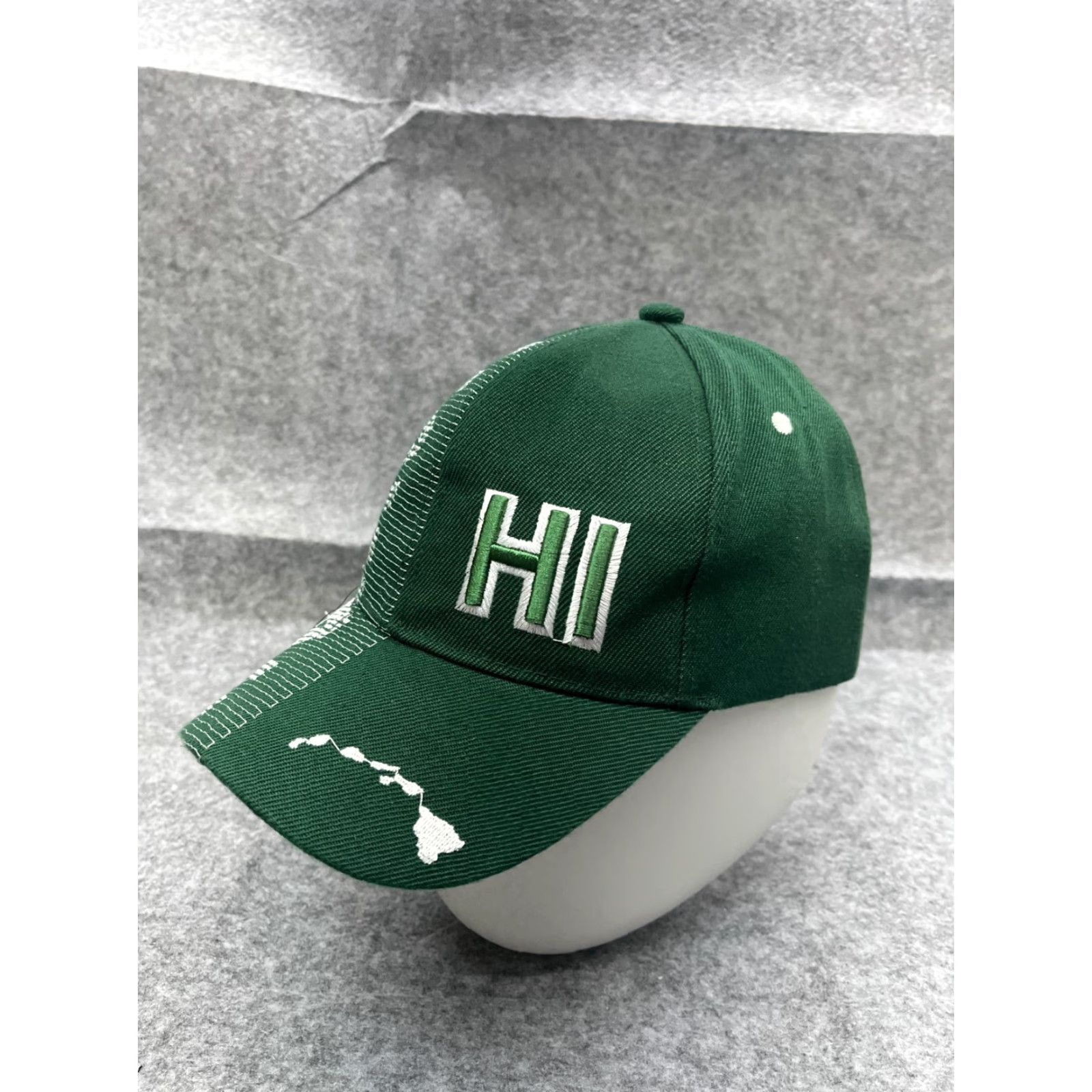Vintage Island Crew Hawaii Hat Adult One Size Green 100% Polyester Beach Size ONE SIZE - 4 Thumbnail