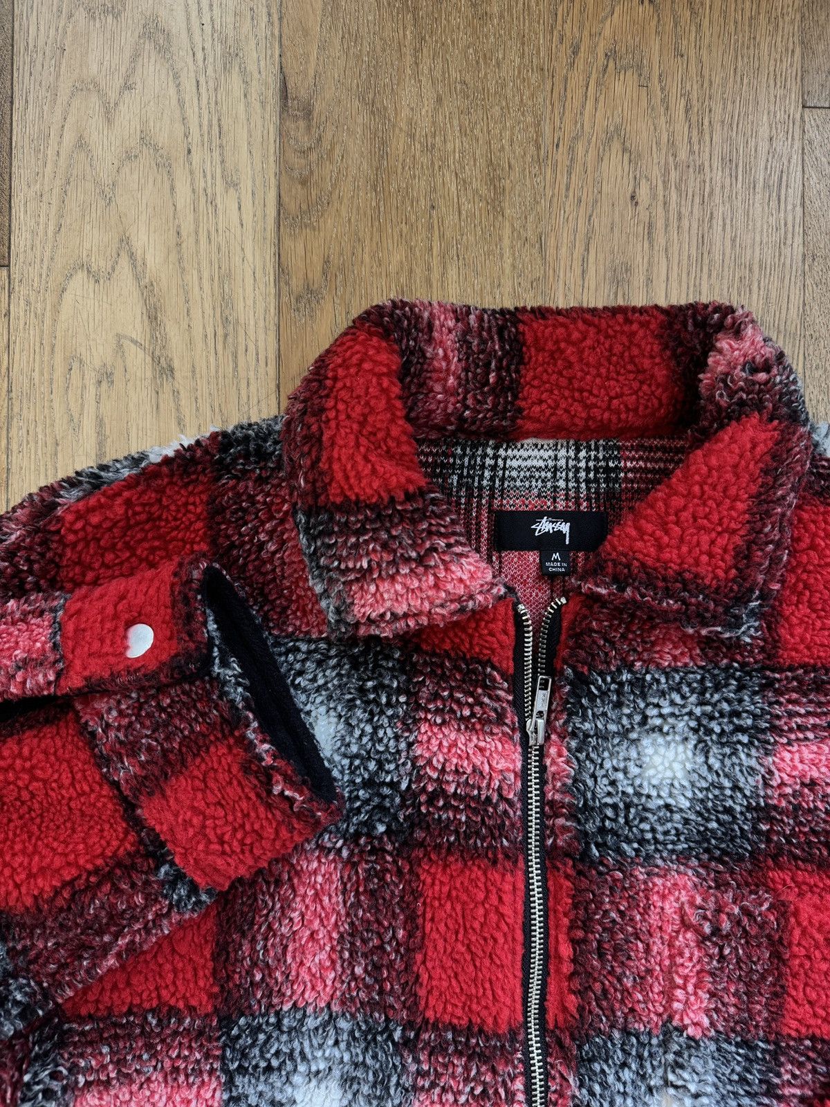 Stussy Shadow Plaid Sherpa Size US M / EU 48-50 / 2 - 2 Thumbnail