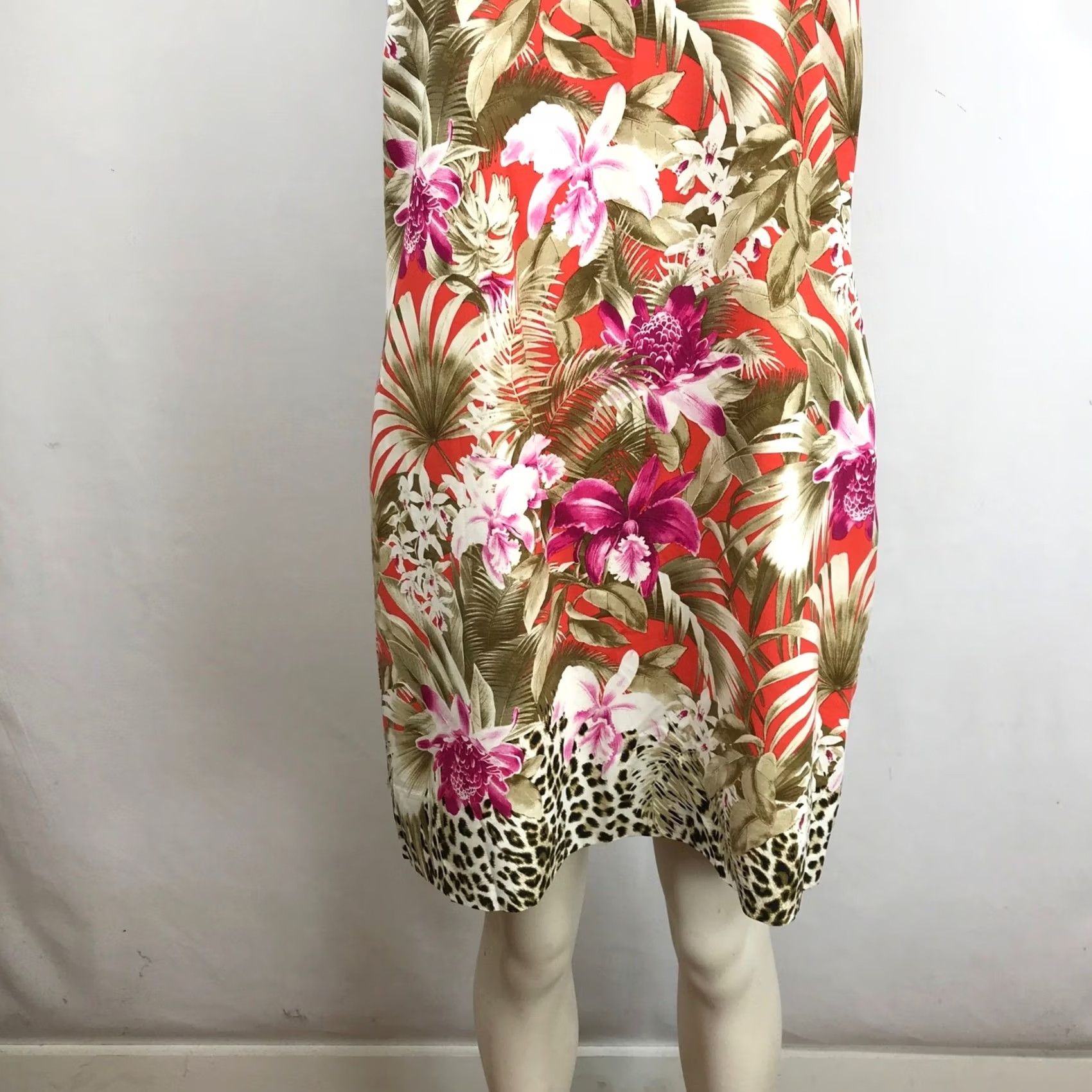 Tommy Bahama VINTAGE? No, but keep focus: Tommy Bahama Tropical Orchid Leopard Print Shift Dress Coral Small NWT Size S / US 4 / IT 40 - 3 Thumbnail