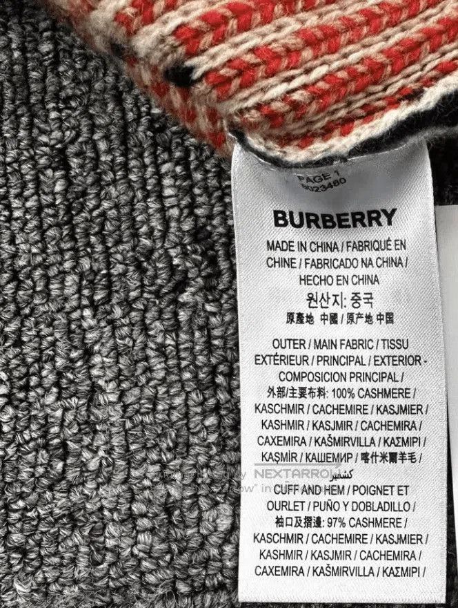Burberry Red Patterned Long Sleeve Sweater. Size US S / EU 44-46 / 1 - 7 Thumbnail