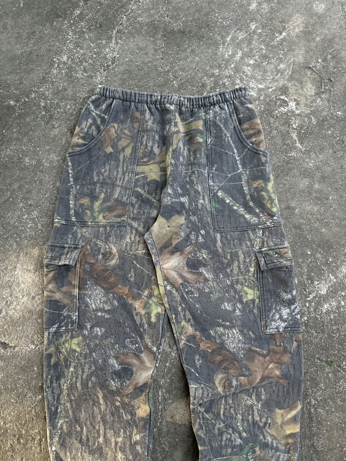 Jerzees (Freesize) Crazy Vintage Y2K Faded Camo Baggy Sweatpants Size US 32 / EU 48 - 3 Thumbnail