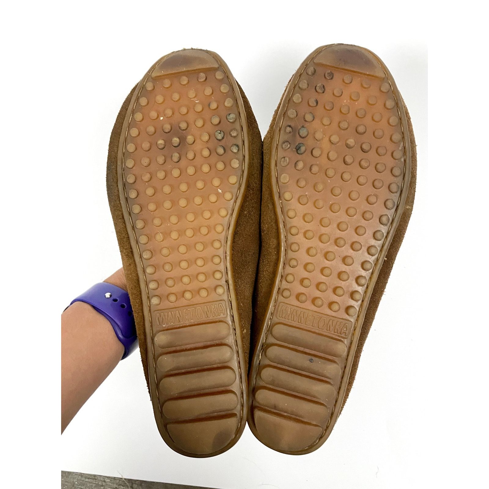Minnetonka Minnetonka Suede Kilty Moccasins Sz 9 Women's Brown Leather Size US 9 / IT 39 - 3 Thumbnail