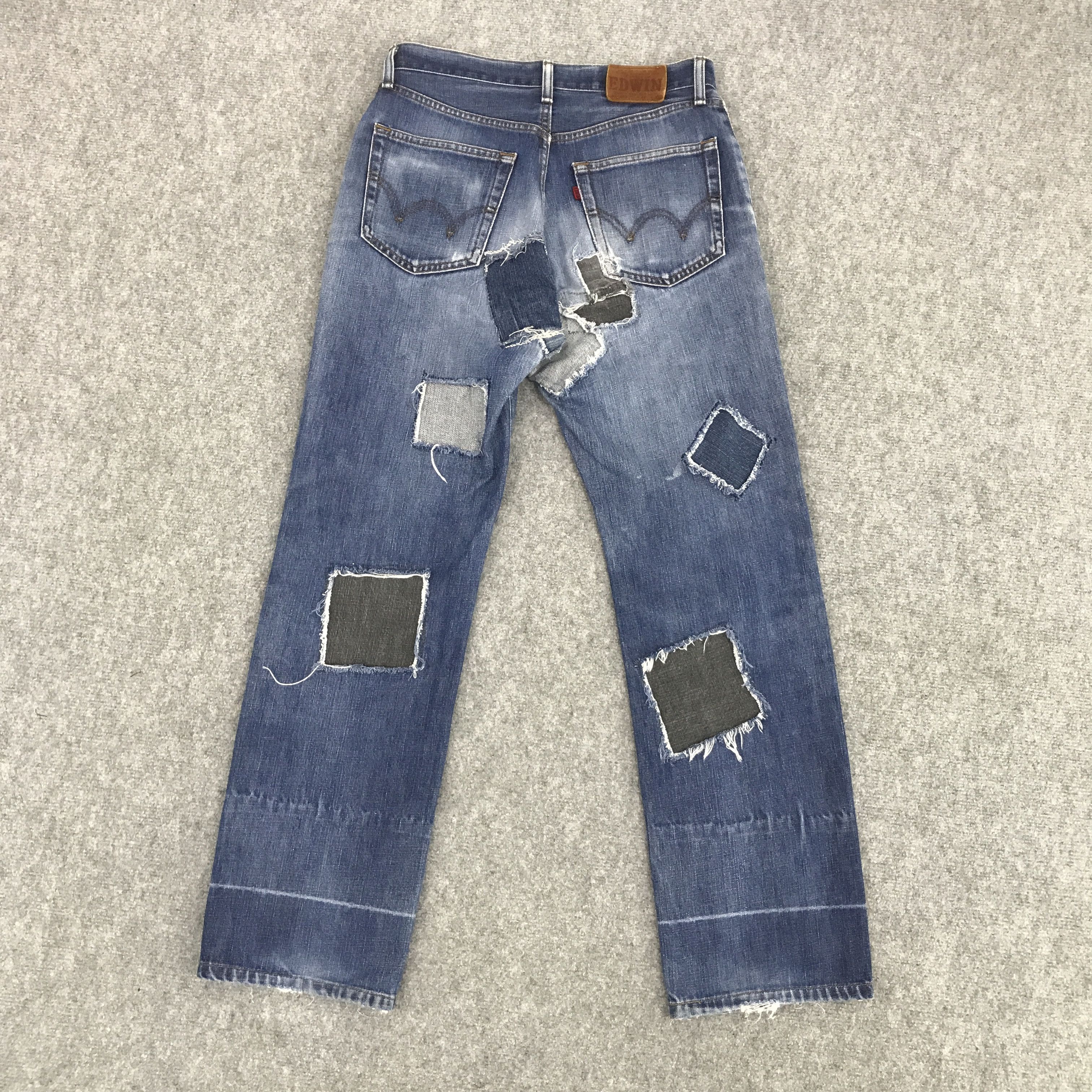 Edwin × Japanese Brand PATCHWORK JAPAN STYLE EDWIN DENIM PANTS Size US 29 - 1 Thumbnail