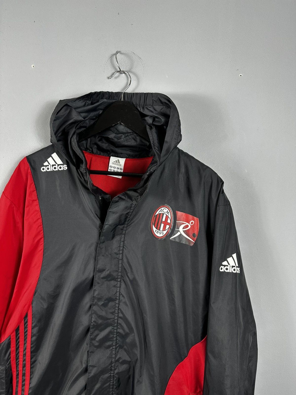 Vintage Adidas Men Black Red AC Milan 2009 Size US M / EU 48-50 / 2 - 2 Thumbnail