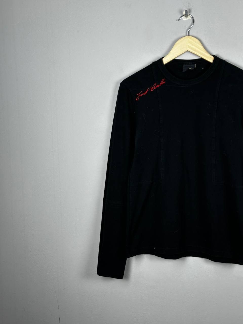 Just Cavalli Just Cavalli Avant Garde Black Long Sleeve T Shirt Size M / US 6-8 / IT 42-44 - 2 Thumbnail