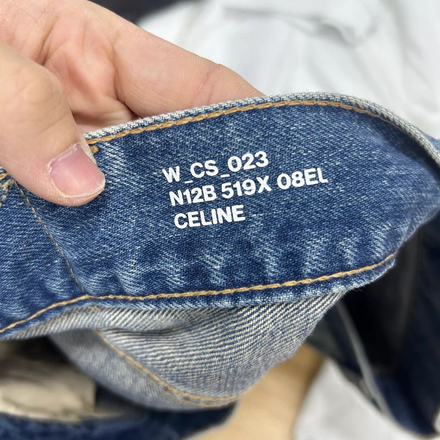 Celine Celine 99 New Embroidered Logo Denim Shorts 26 Size 26" / US 2 / IT 38 - 4 Thumbnail