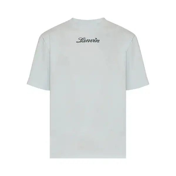 Lanvin o1mle0426 Bouclette Logo T- Shirt in Blue Size US M / EU 48-50 / 2 - 1 Preview