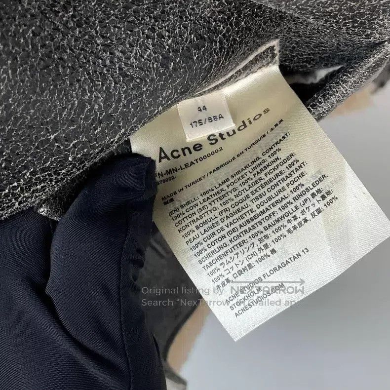 Acne Studios Acne Studios Grey Leather and Fur Collar Flight Jacket Size M / US 6-8 / IT 42-44 - 7 Thumbnail