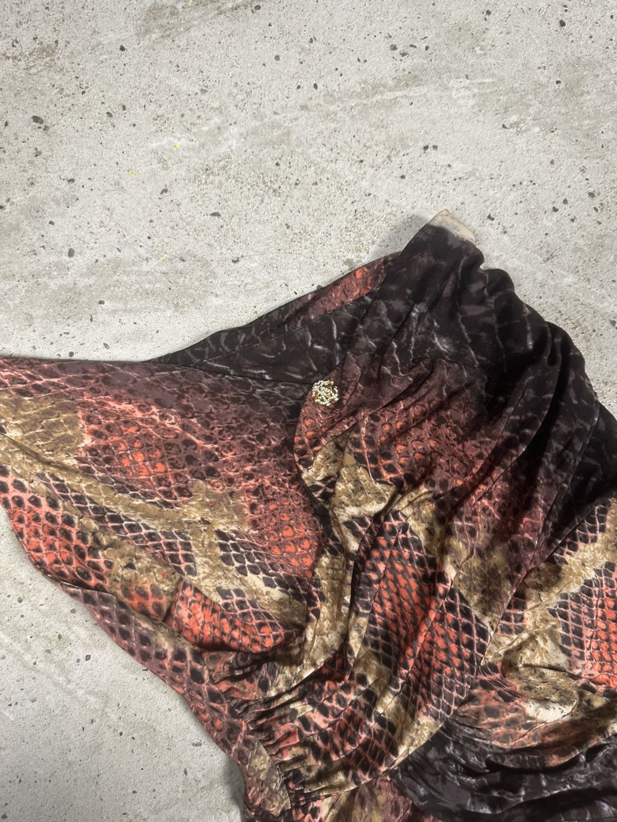 Roberto Cavalli 2000s Roberto Cavalli I Love You Red Snake Print Maxi Dress Size M / US 6-8 / IT 42-44 - 11 Thumbnail