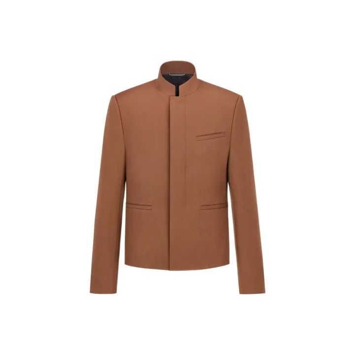 Dior Dior SS22 Brown Wool Long Sleeve Suit Jacket 0079 Size US M / EU 48-50 / 2 - 1 Thumbnail