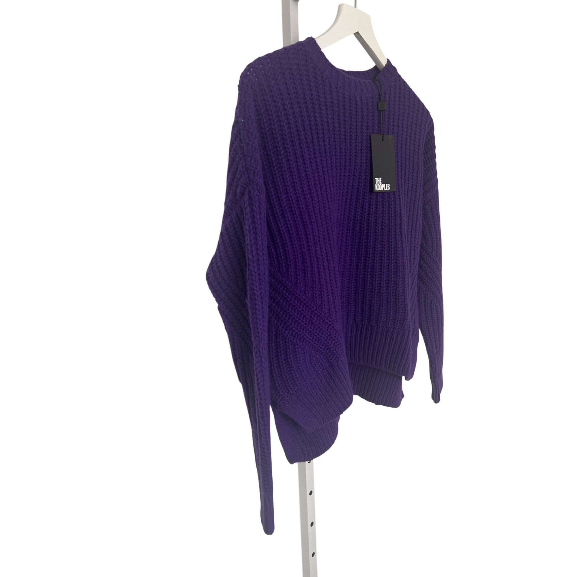 The Kooples The Kooples Wool Purple Ribbed Knit Cozy Warm Crew Neck Swea Size S / US 4 / IT 40 - 5 Thumbnail