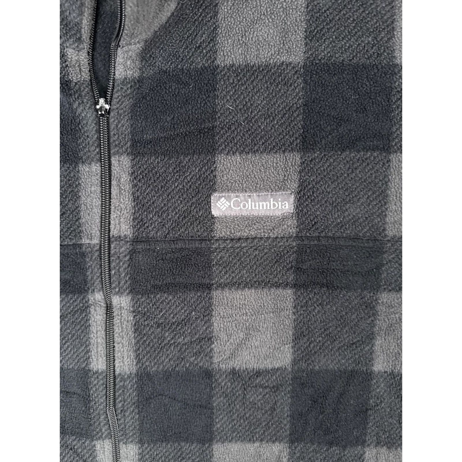 Vintage Columbia Fleece Jacket Mens XL Gray Black Plaid Full Zip Pockets Outdoor Hiking Size US XL / EU 56 / 4 - 6 Thumbnail