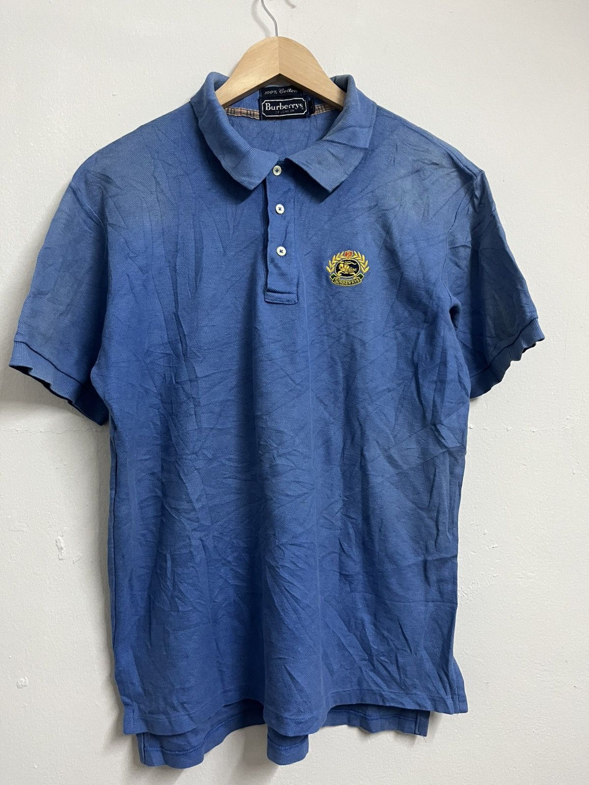 Burberry Vintage faded blue burberrys made in usa Size US L / EU 52-54 / 3 - 1 Thumbnail