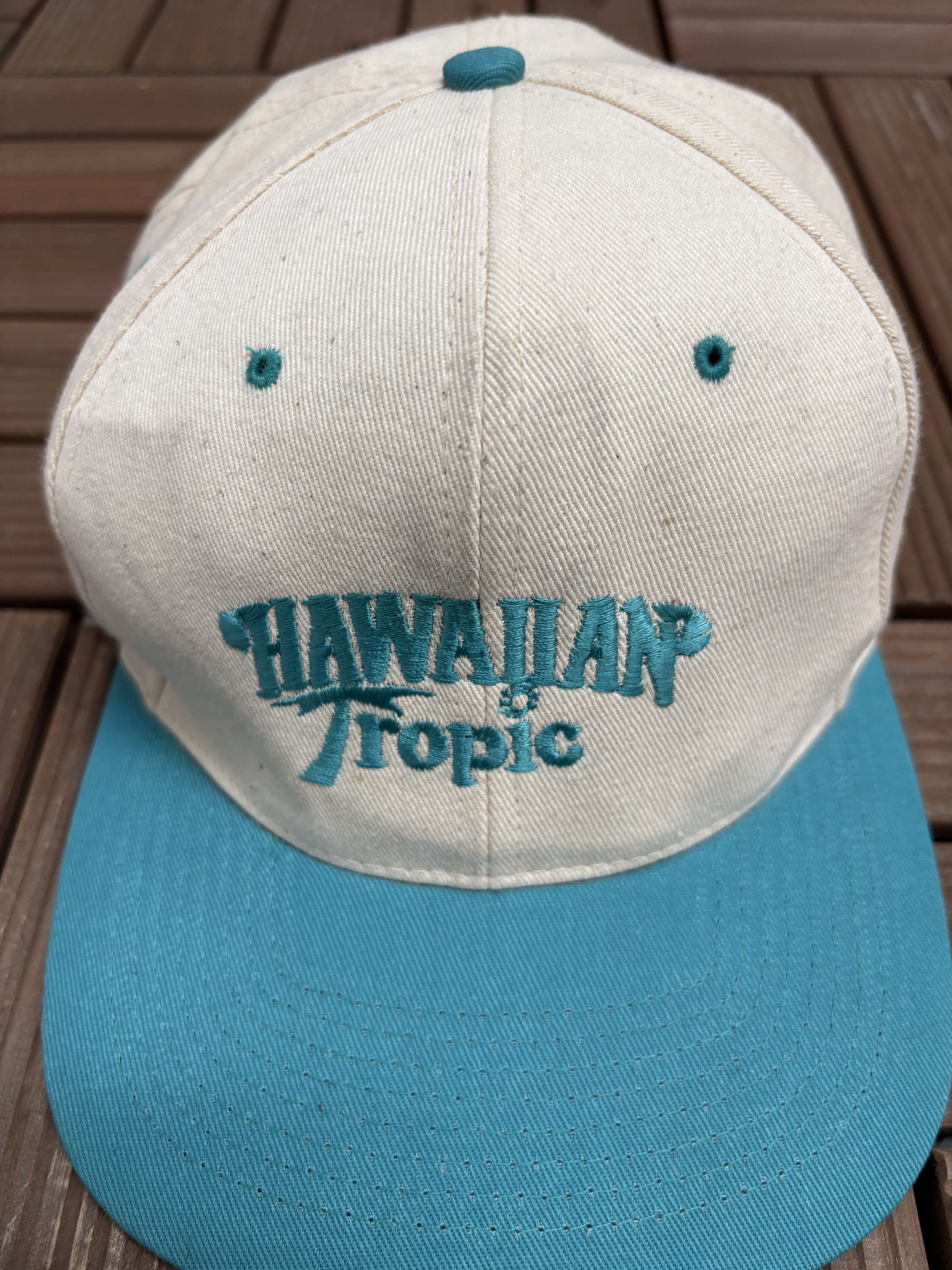 Vintage Hawaiian Tropic Vintage White Snap Back Hat Cap Size ONE SIZE - 3 Thumbnail