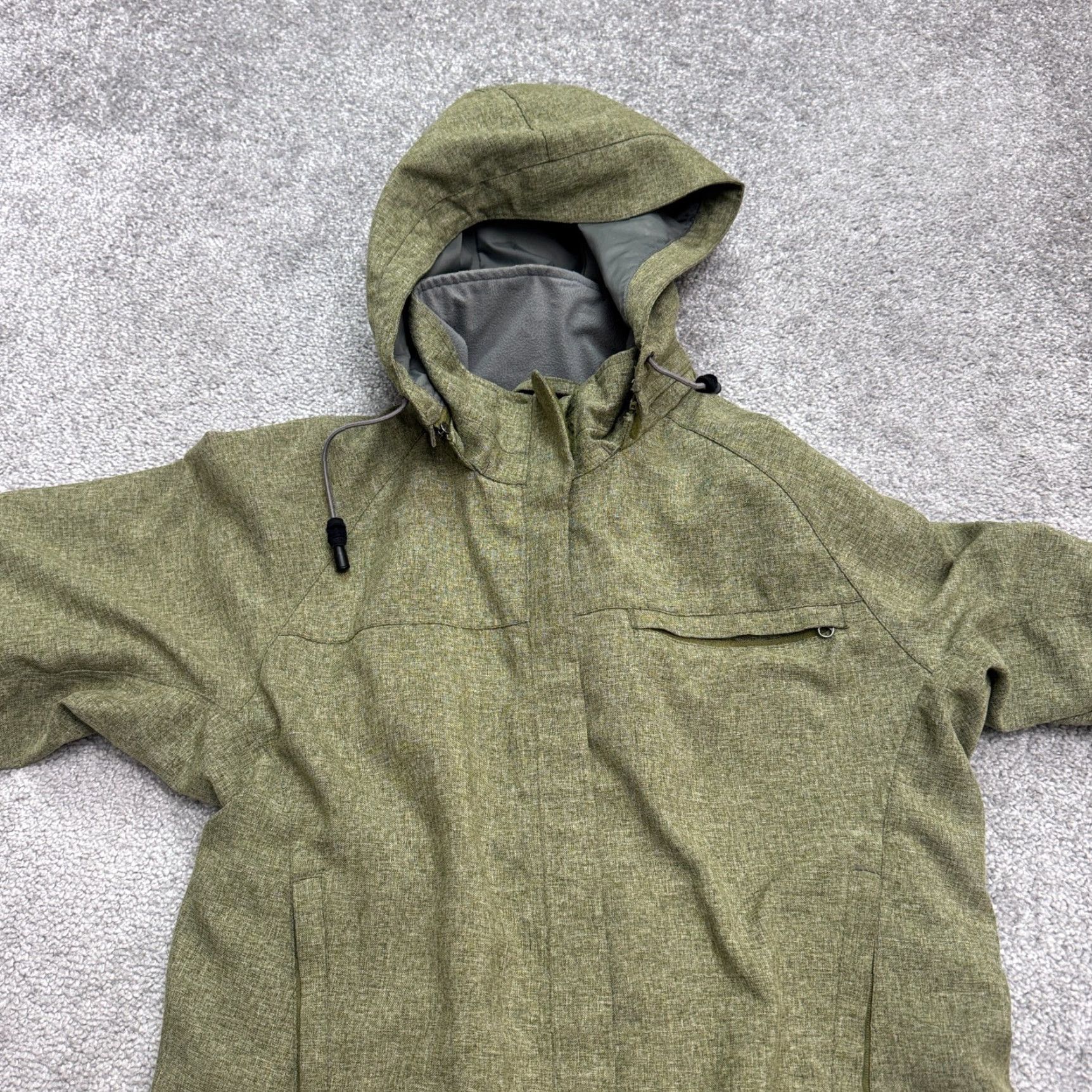 Vintage REI Elements Softshell Fleece Jacket Womens Small Green Full Zip Removable Hood Size S / US 4 / IT 40 - 4 Thumbnail