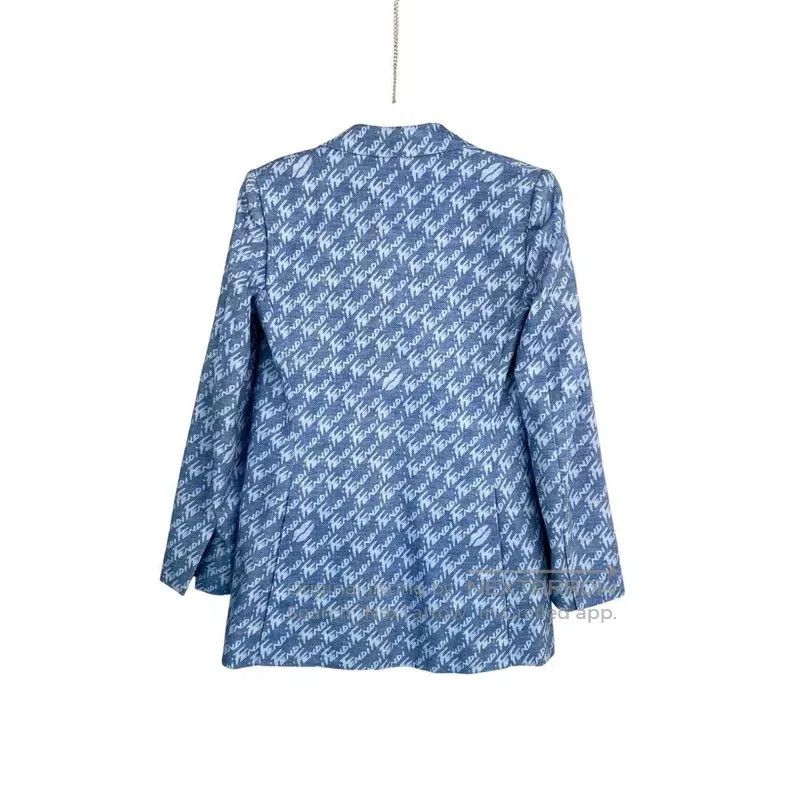 Fendi Fendi Cotton Full-Print Letter Logo Denim Blazer Size XS / US 0-2 / IT 36-38 - 2 Thumbnail