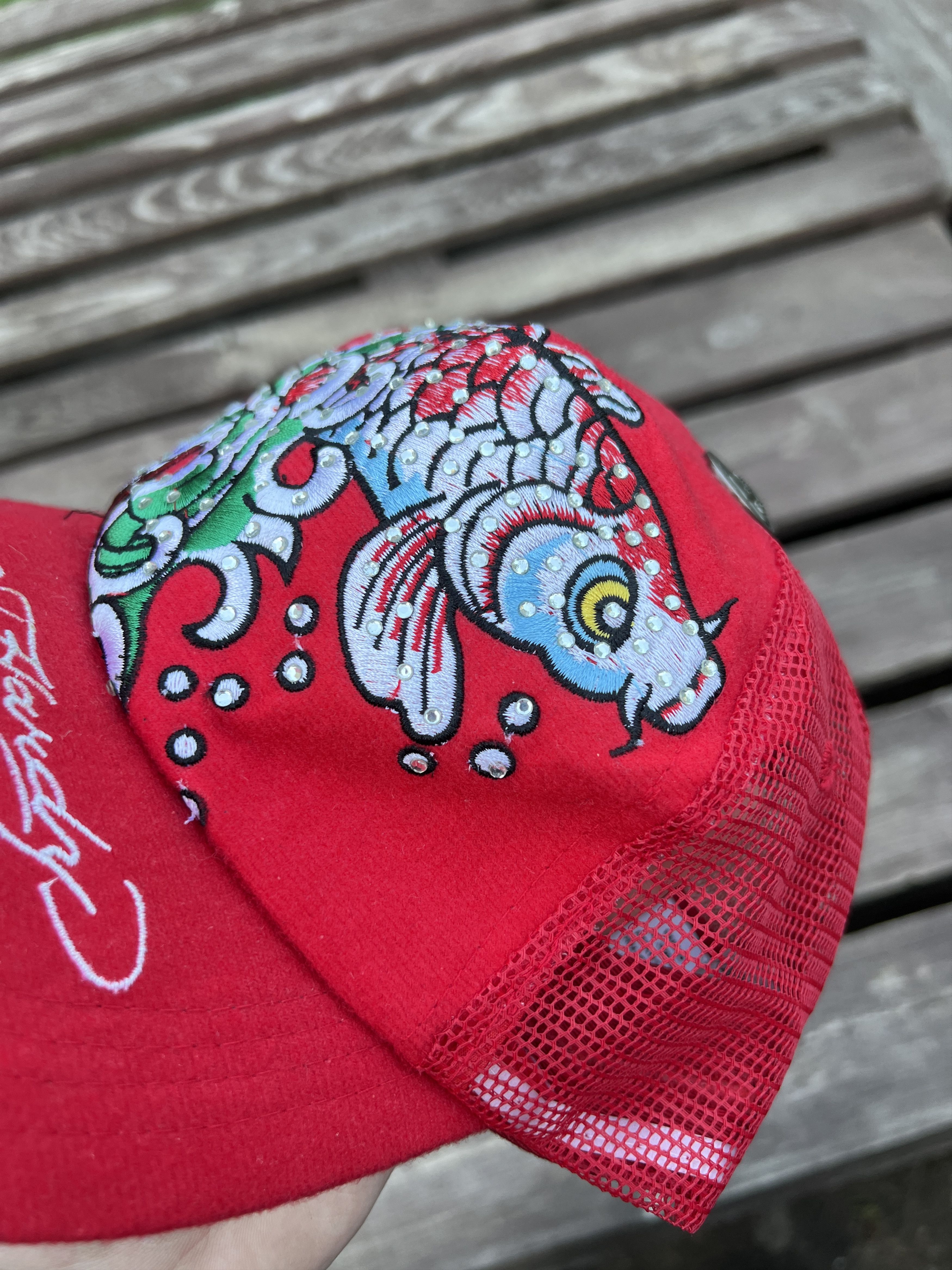 Ed Hardy Ed Hardy Vintage Y2K Fish Cap Size ONE SIZE - 5 Thumbnail
