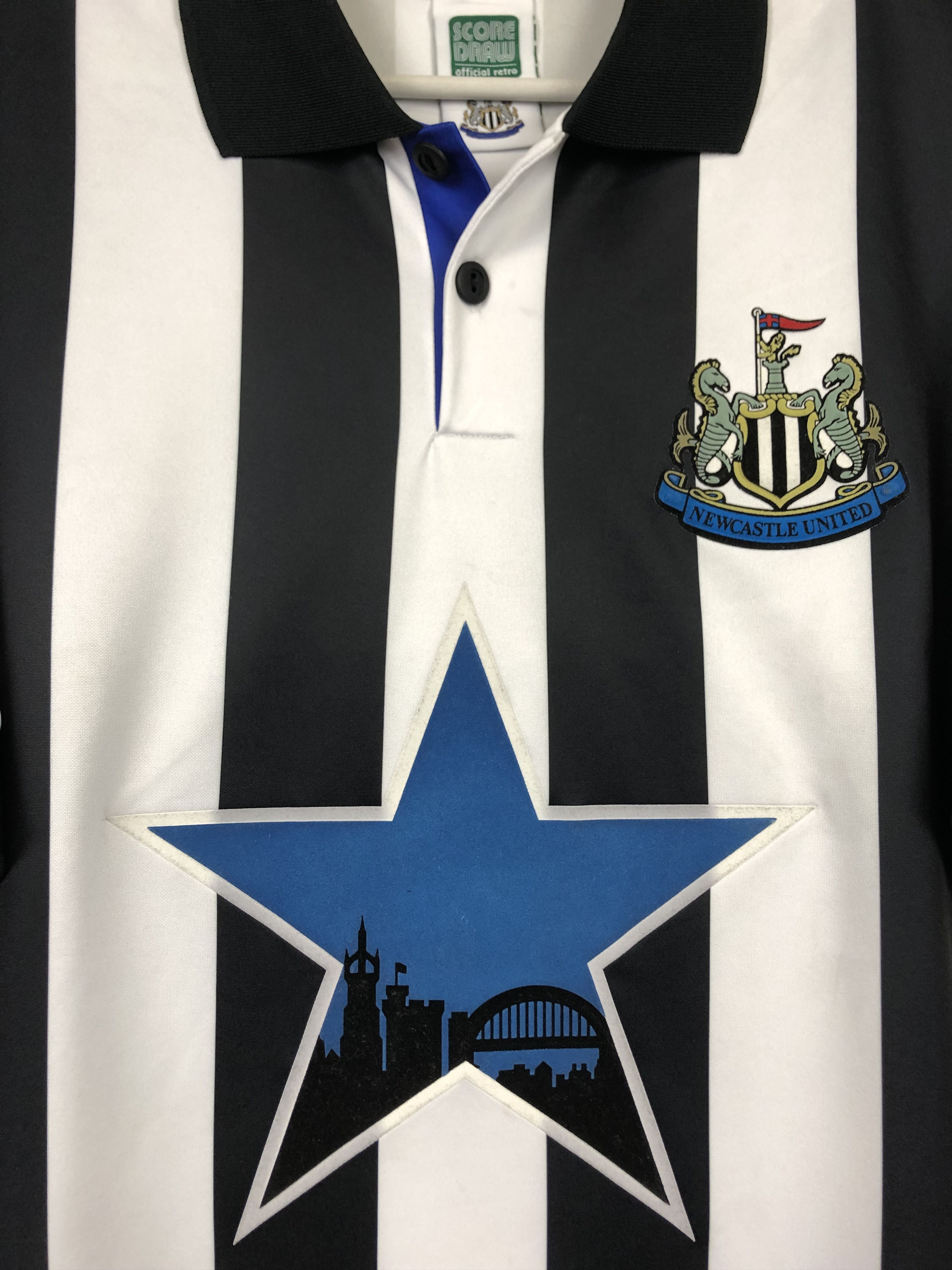 Other Newcastle football shirt 1991 Score Draw Rare Soccer Jersey Size US L / EU 52-54 / 3 - 5 Thumbnail