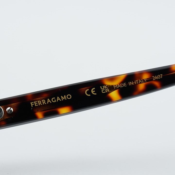 Salvatore Ferragamo Salvatore Ferragamo SF3015 242 Eyeglasses Dark Havana 53mm Size ONE SIZE - 7 Thumbnail