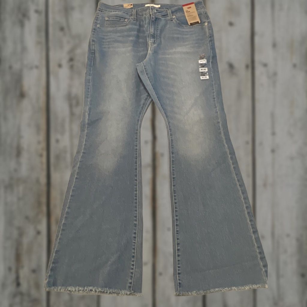 Levi's VINTAGE LEVI'S 726 Jeans Women’s Size 34 x 32 Flare Slim High Rise Blue Stretch NWT Size 24" / US 00 / IT 34 - 1 Thumbnail