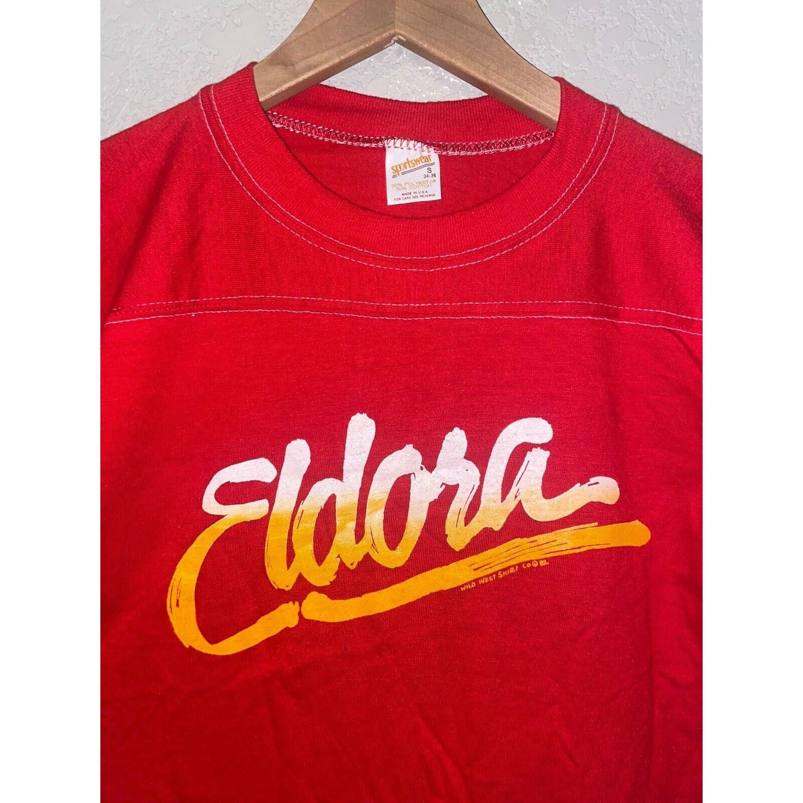 Vintage Vintage Eldora Shirt Ski Moutain Red Tee 80s VTG 1982 Small Size US S / EU 44-46 / 1 - 2 Thumbnail