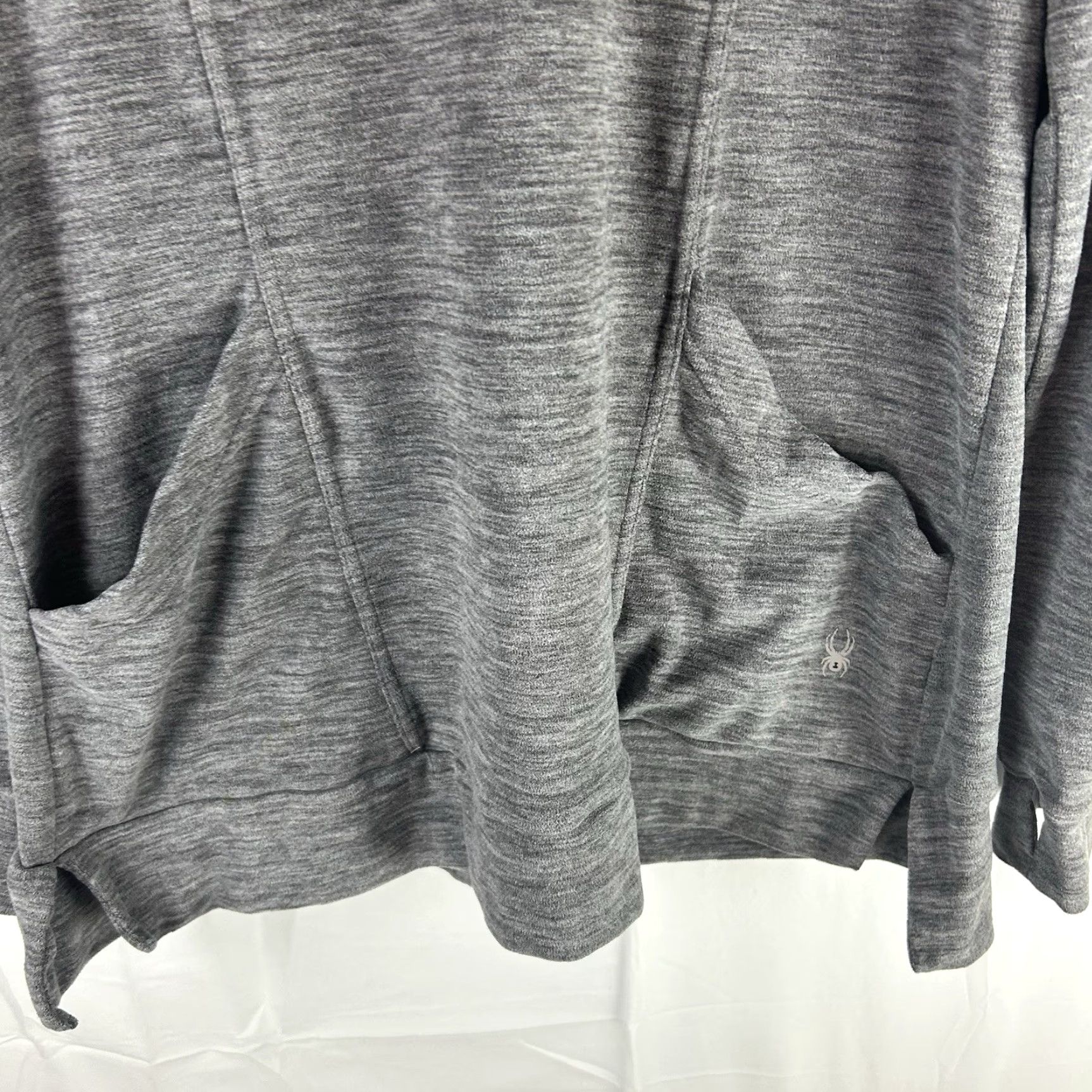 Spyder Spyder Ladies Hoodie Tunic Length Dark Gray M / Medium Hoodie Ladies Tunic M Gray Reflective Pockets Lightweight Athletic Size M / US 6-8 / IT 42-44 - 7 Thumbnail