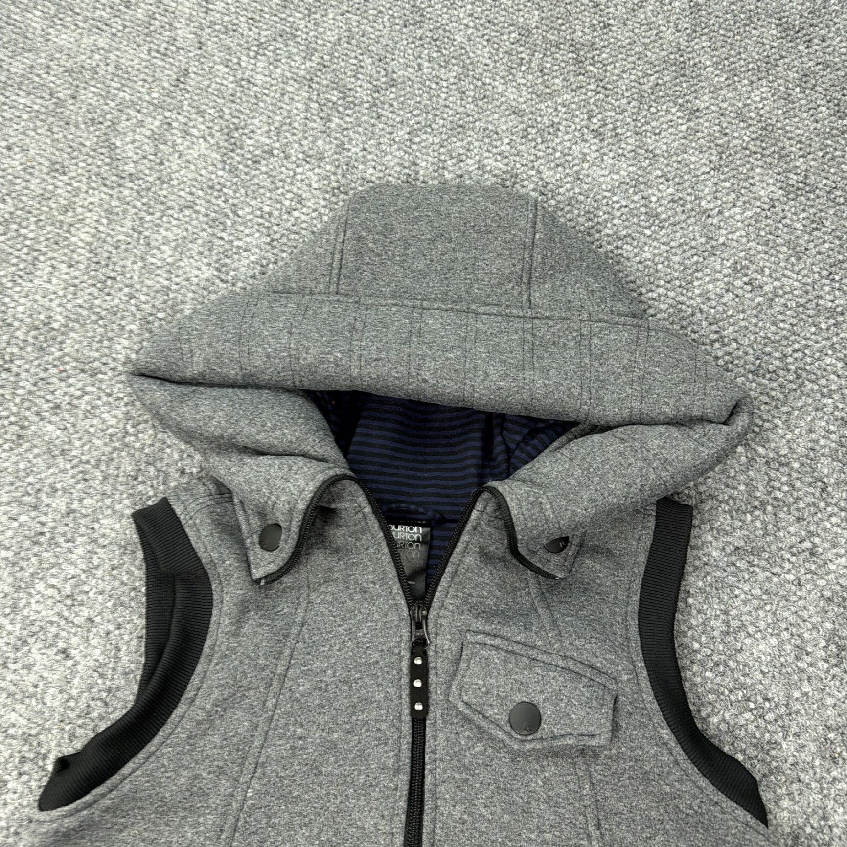 Burton VINTAGE Burton Vest Womens Small Gray Hooded DRYRIDE Zip Pockets WB Starr Snowboard Size S / US 4 / IT 40 - 2 Thumbnail
