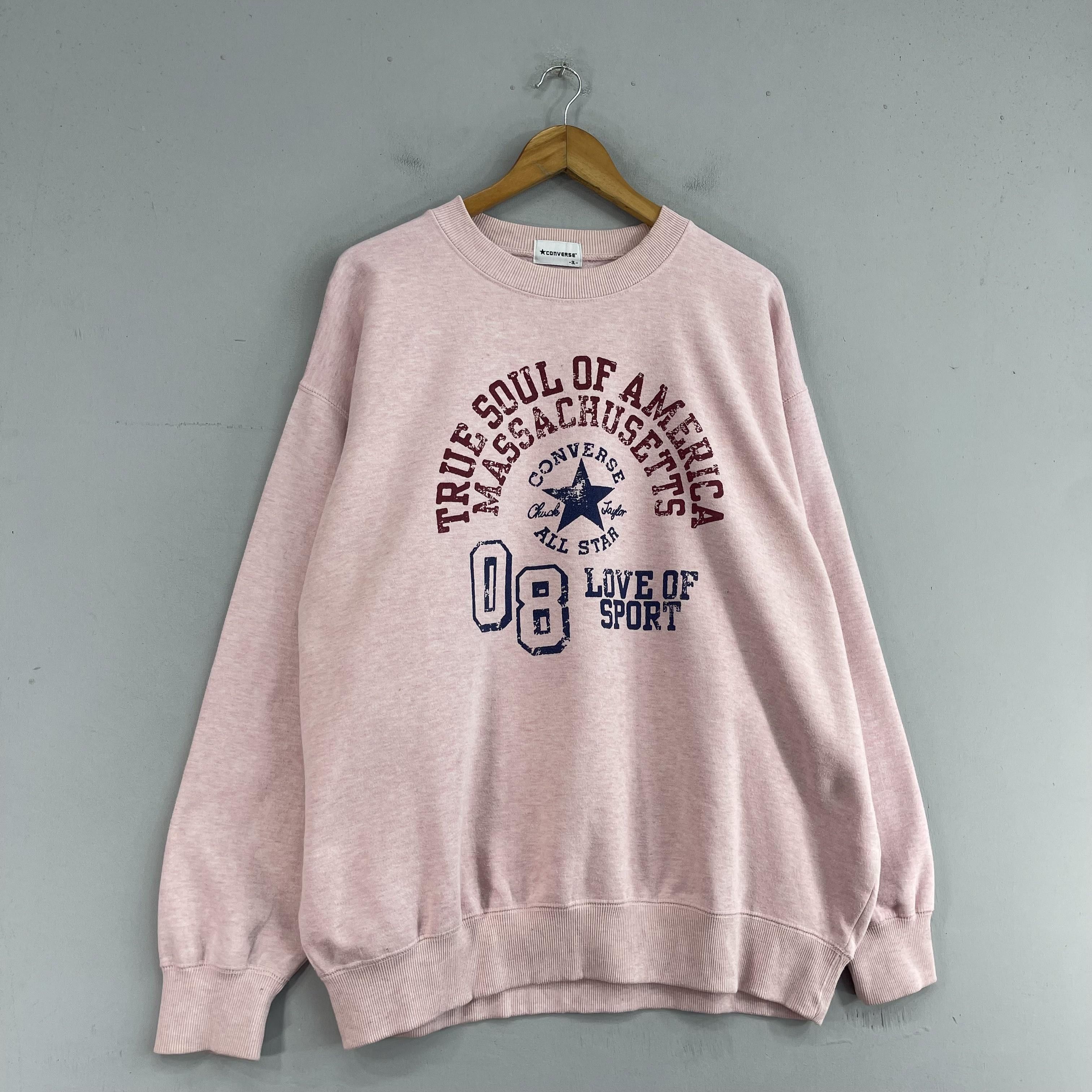 Converse × Vintage Vintage CONVERSE All Star Big Logo Spellout Baggy Sweatshirt Size US XXL / EU 58 / 5 - 3 Thumbnail