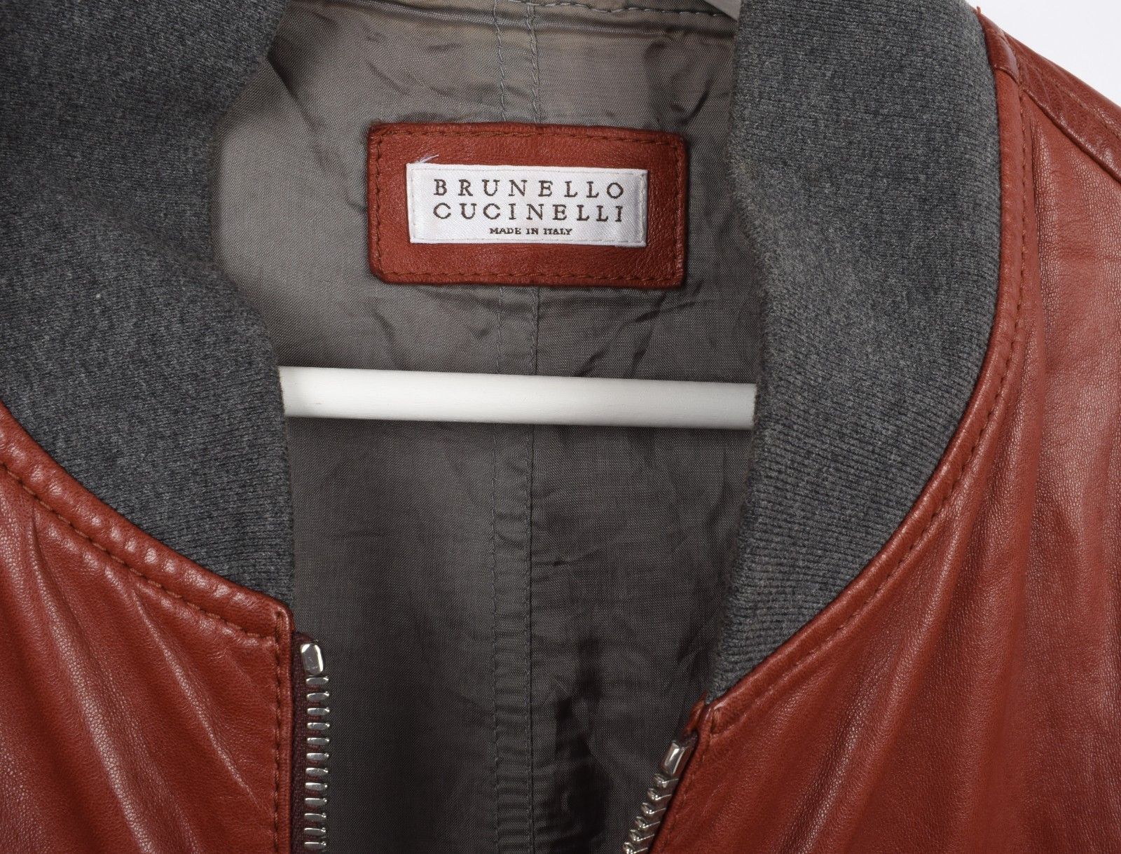Brunello Cucinelli Brunello Cucinelli Men Jacket Leather Bomber Size L, S1891 Size US L / EU 52-54 / 3 - 4 Thumbnail
