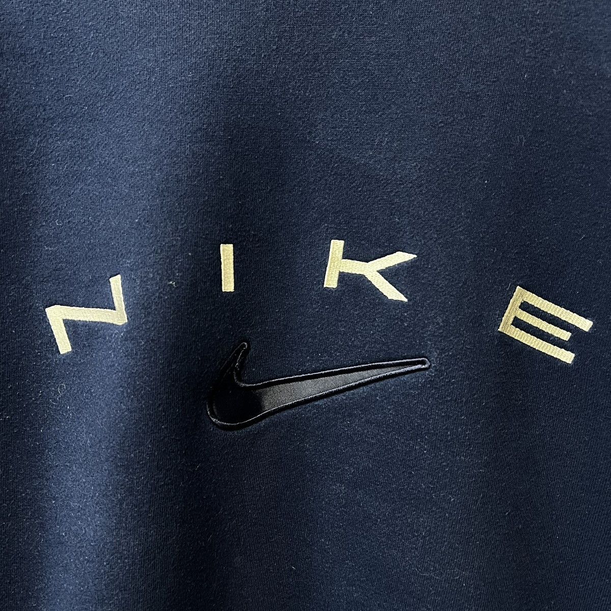 Nike Vintage 90s Nike Sweatshirt Big Logo Y2K Navy Size US XL / EU 56 / 4 - 4 Thumbnail