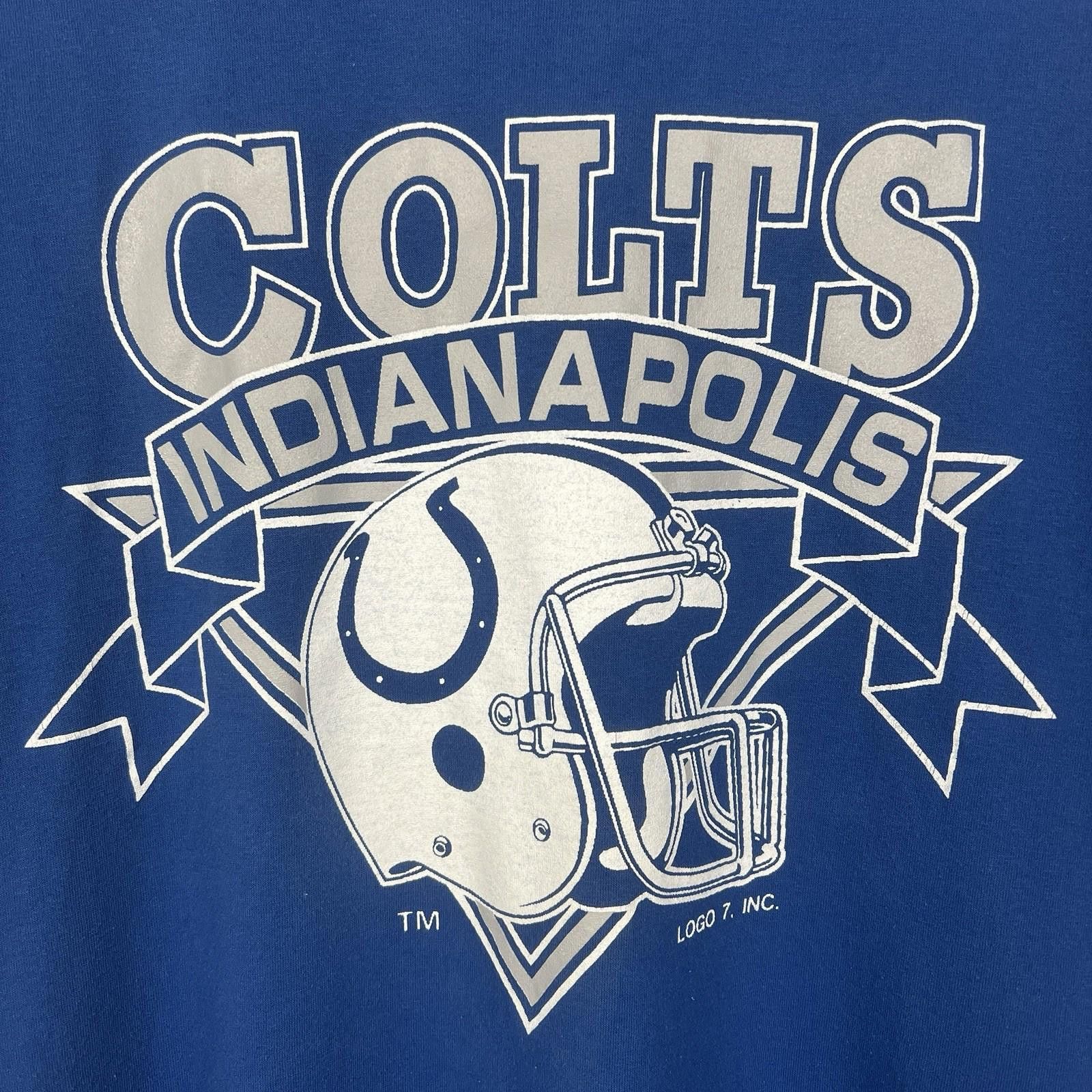 Other Vintage 80s Indianapolis Colts NFL Football Blue T Shirt XL Size US XL / EU 56 / 4 - 2 Thumbnail